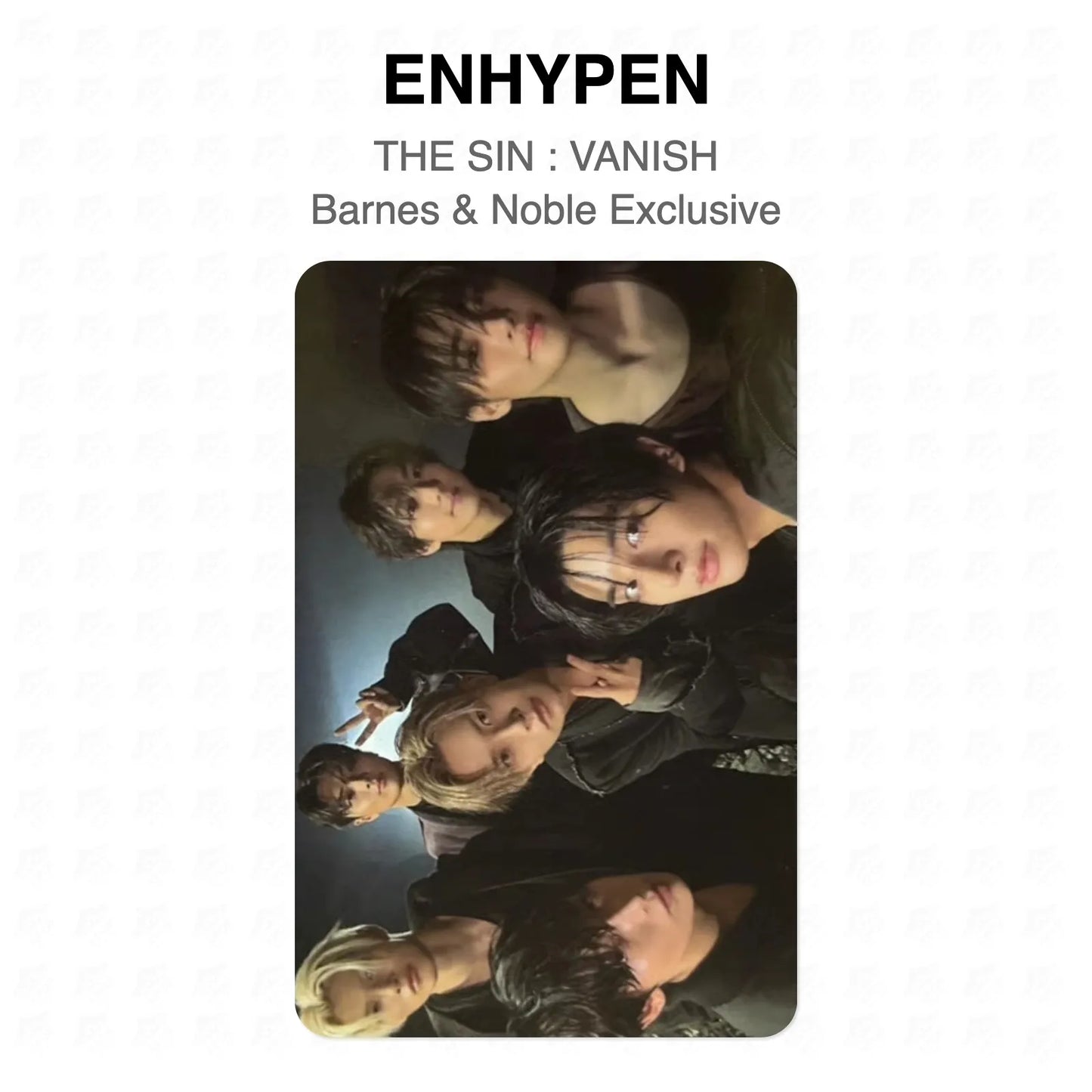 ENHYPEN THE SIN : VANISH Barnes & Noble Exclusive Official Photocard