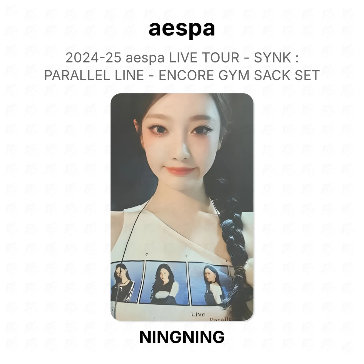 aespa 2024-25 aespa LIVE TOUR - SYNK : PARALLEL LINE - ENCORE GYM SACK SET Official Photocard