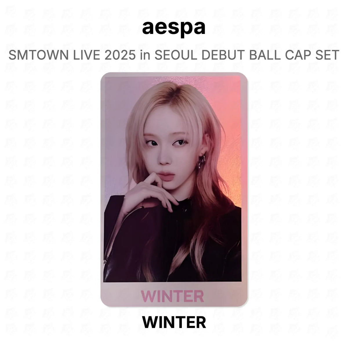 aespa SMTOWN LIVE 2025 in SEOUL DEBUT BALL CAP SET Official Photocard
