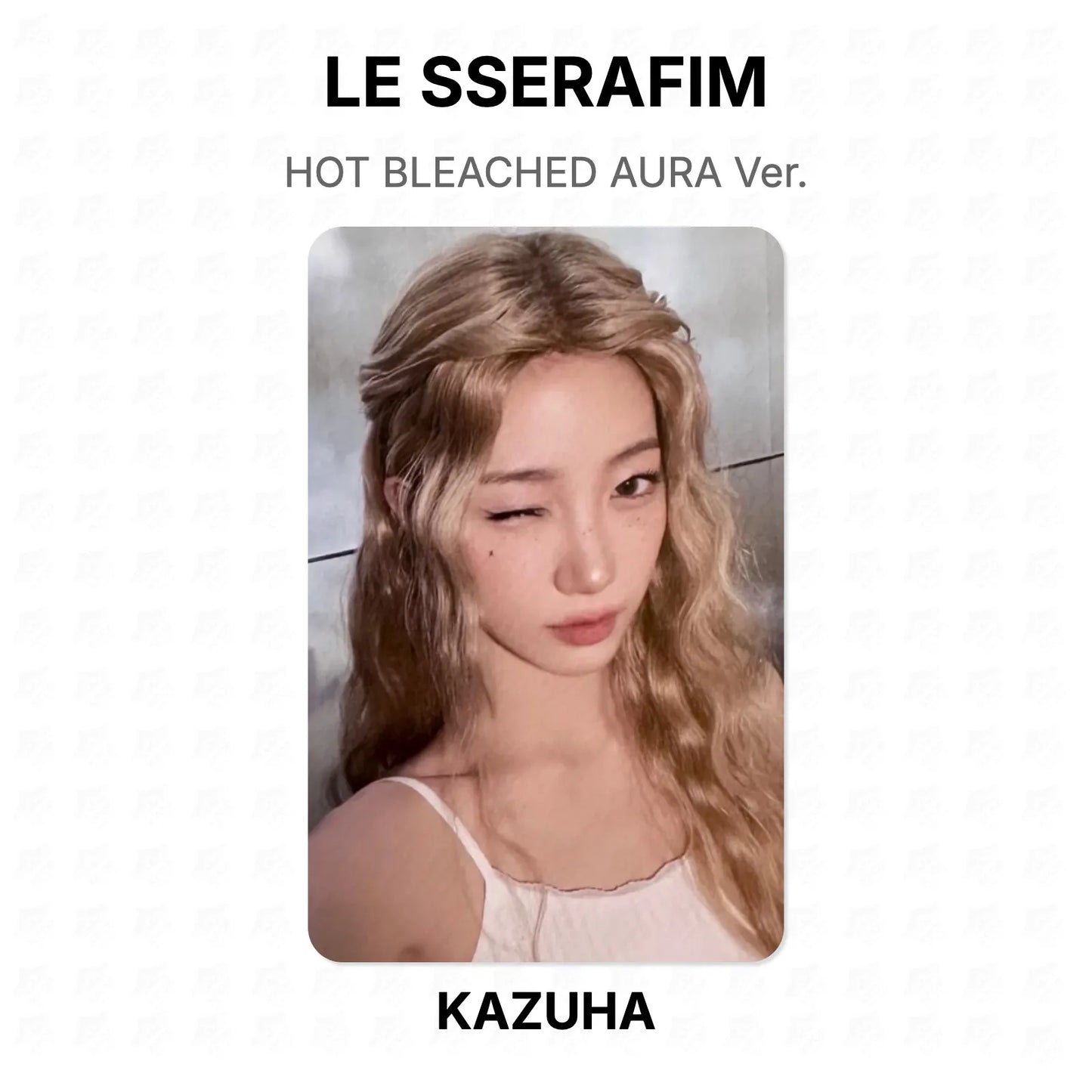 LE SSERAFIM HOT BLEACHED AURA Ver. Official Photocard
