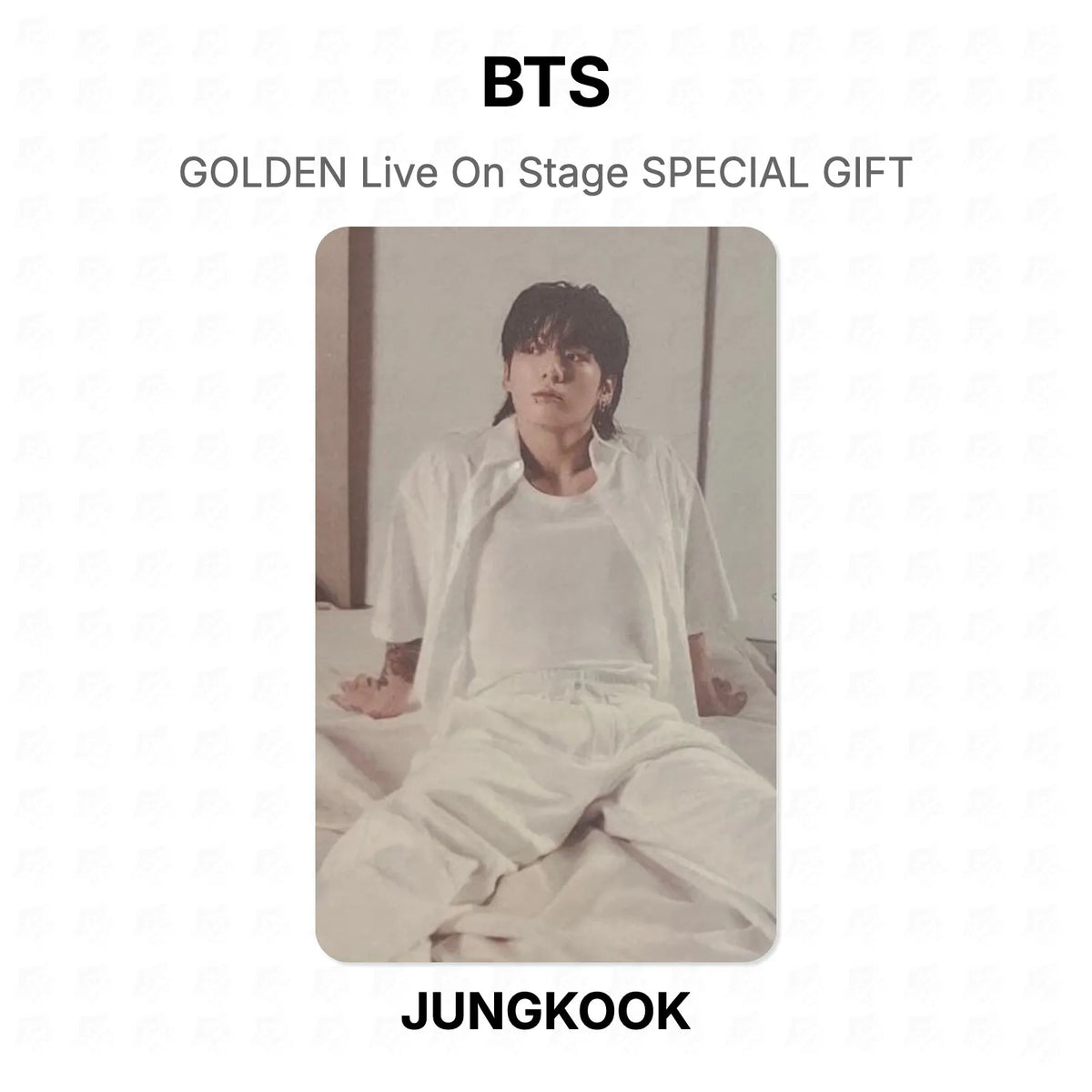 BTS GOLDEN Live On Stage SPECIAL GIFT photocard ufficiale