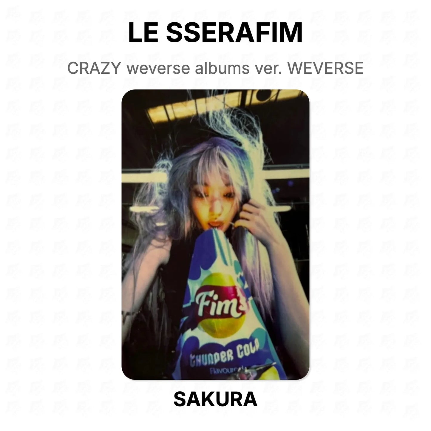 LE SSERAFIM CRAZY weverse albums ver. WEVERSE Official Photocard