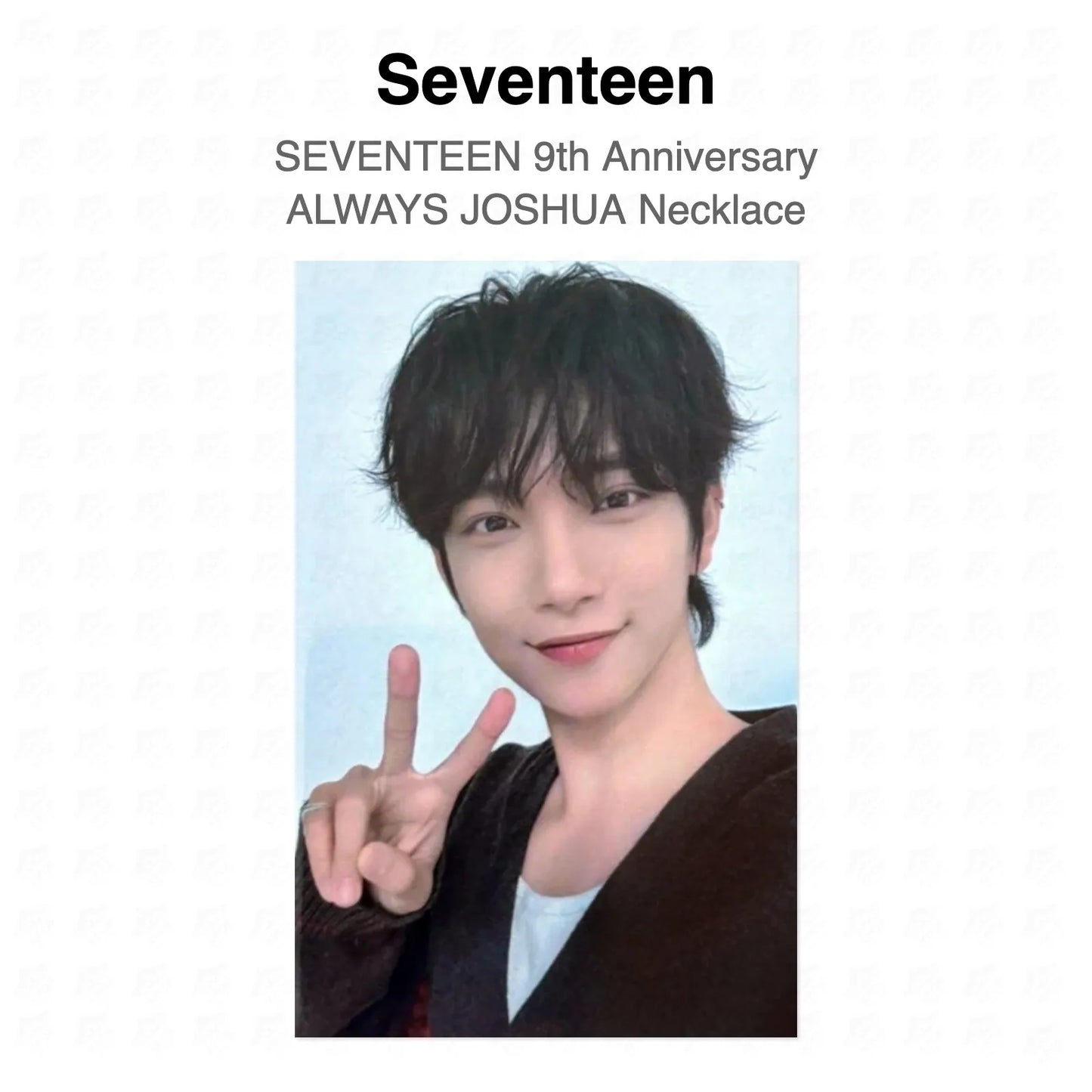 Seventeen 9th Anniversary ALWAYS JOSHUA Necklace Official Photocard