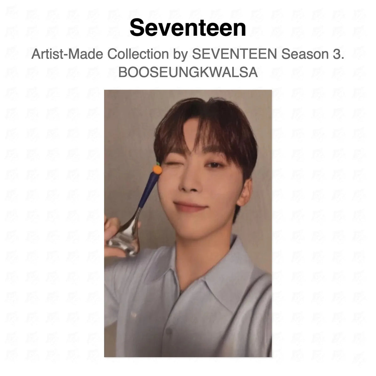 Seventeen Artist-Made Collection by SEVENTEEN Season 3. BOOSEUNGKWALSA Official Photocard