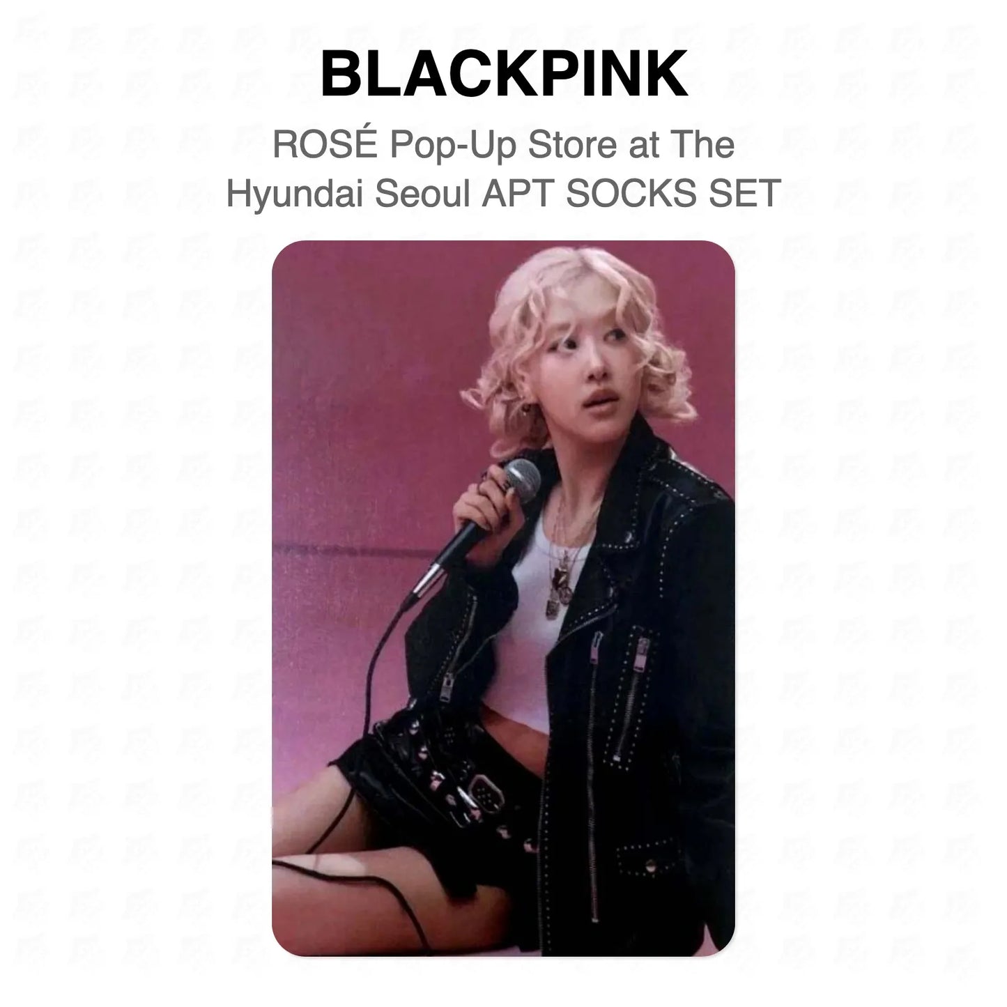 BLACKPINK ROSÉ Pop-Up Store at The Hyundai Seoul APT SOCKS SET Official Photocard