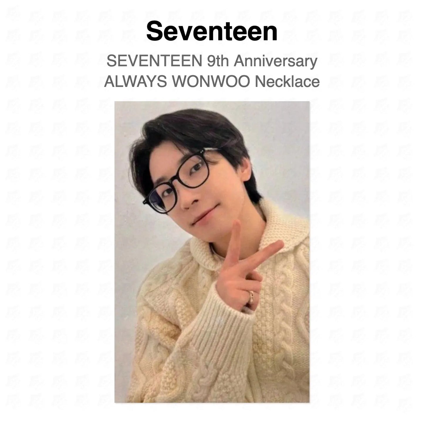 Seventeen 9th Anniversary ALWAYS WONWOO Necklace Official Photocard