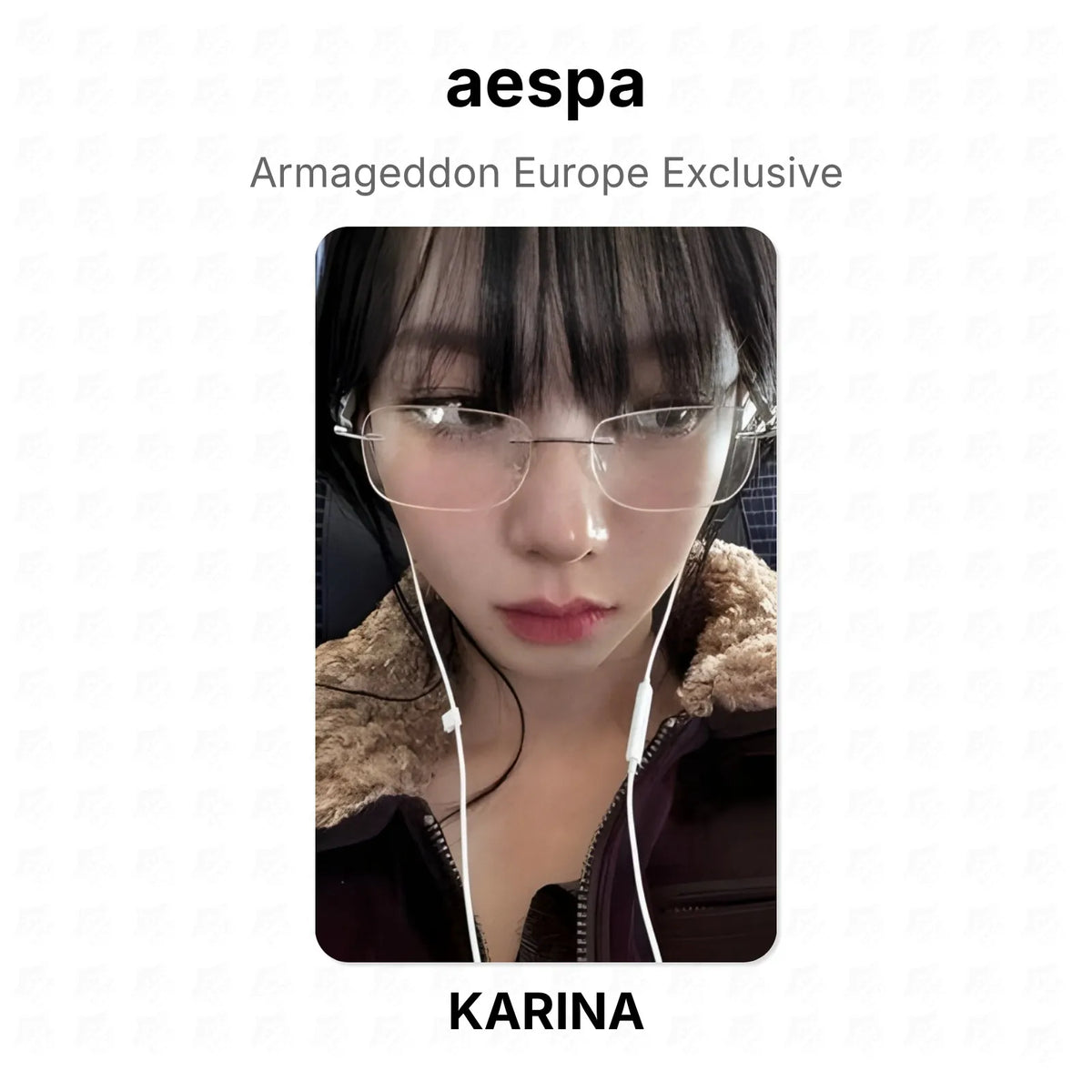 aespa Armageddon Europe Exclusive Official Photocard