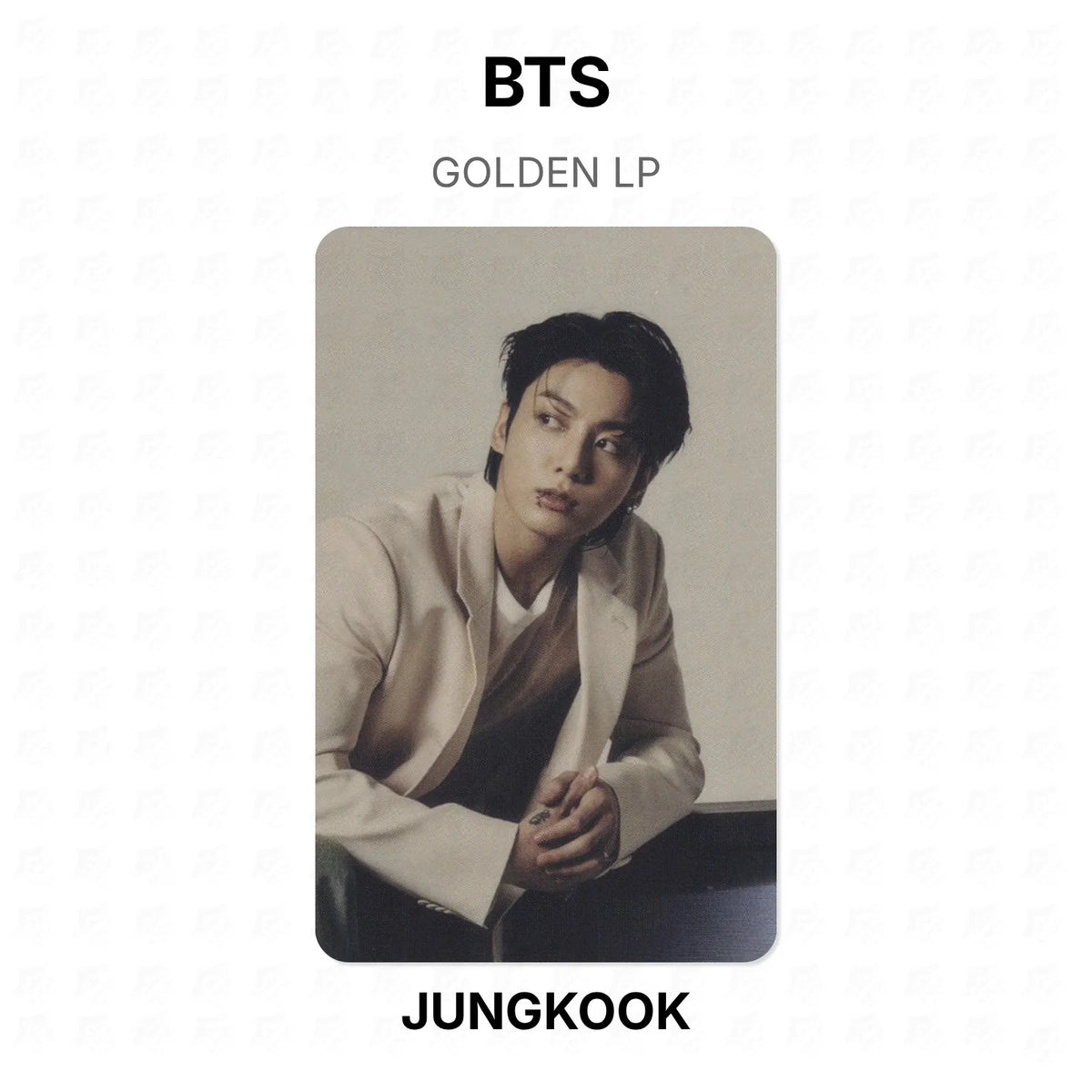 BTS GOLDEN LP Official Photocard