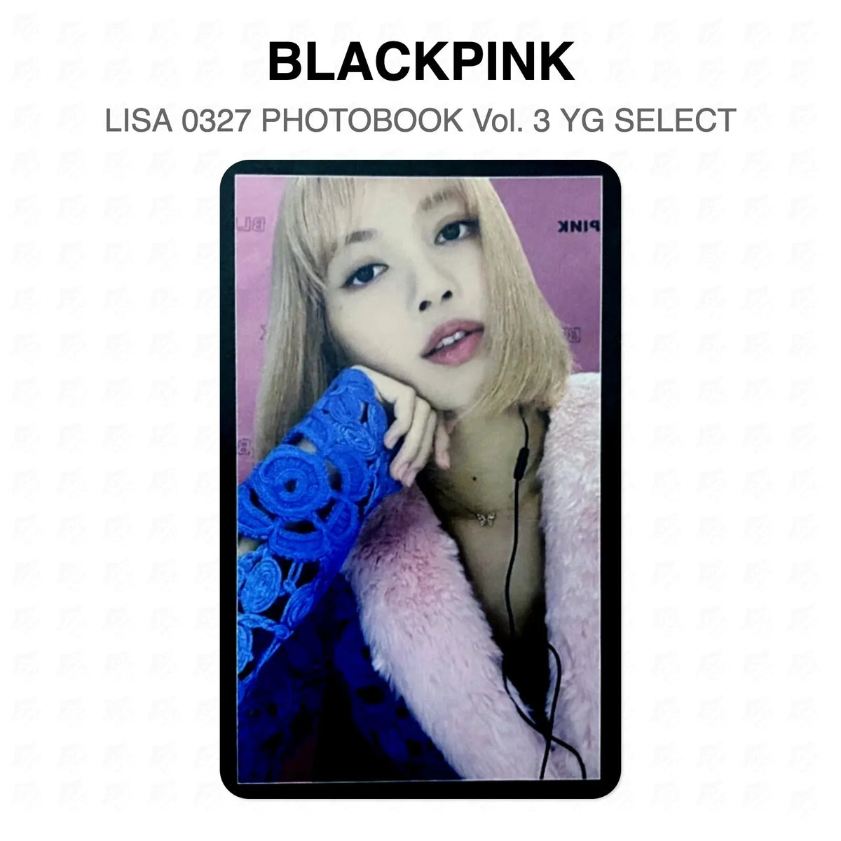 BLACKPINK LISA 0327 PHOTOBOOK Vol. 3 YG SELECT Official Photocard