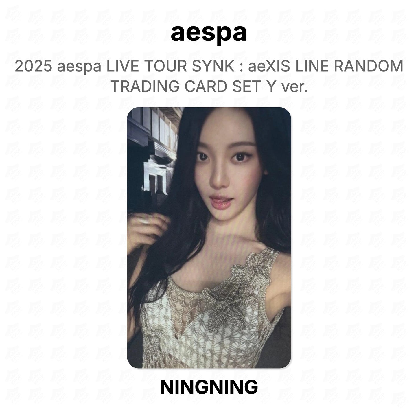 aespa 2025 aespa LIVE TOUR SYNK : aeXIS LINE RANDOM TRADING CARD SET Y ver. Official Photocard