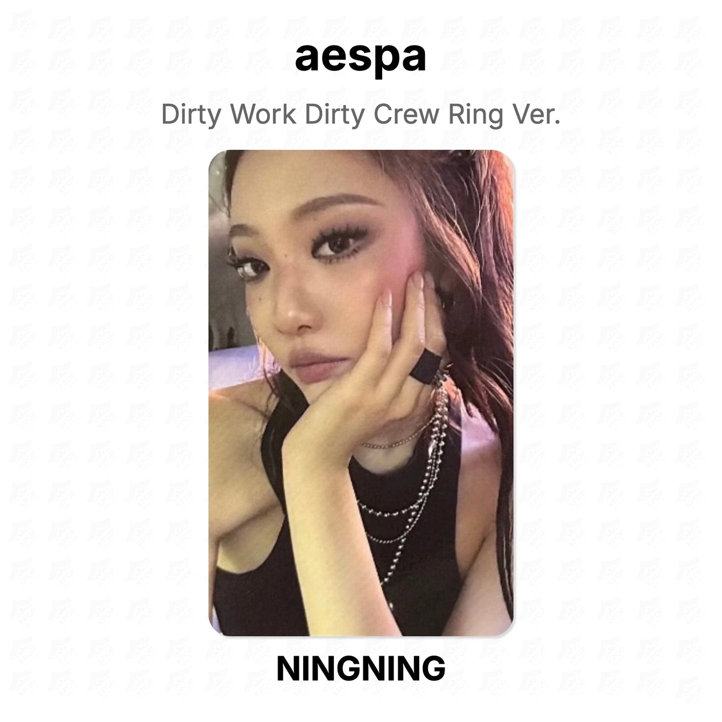 aespa Dirty Work Dirty Crew Ring Ver. Official Photocard