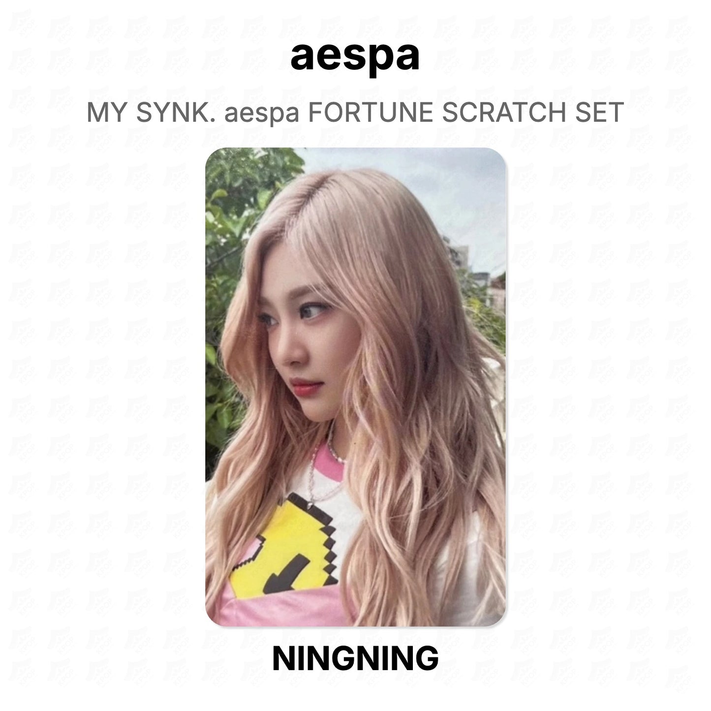 aespa MY SYNK. aespa FORTUNE SCRATCH SET Official Photocard
