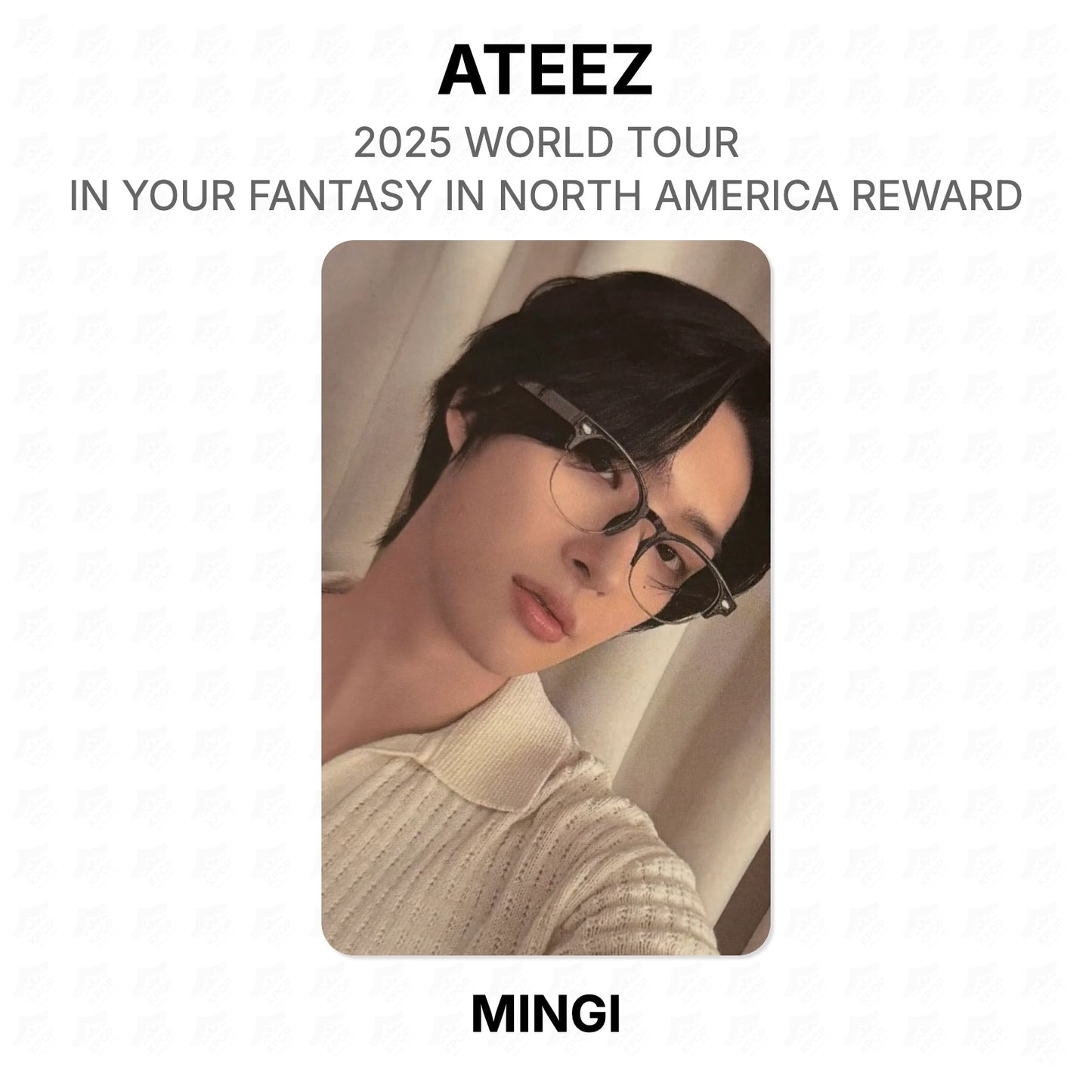 ATEEZ 2025 WORLD TOUR IN YOUR FANTASY IN NORTH AMERICA REWARD Official Photocard