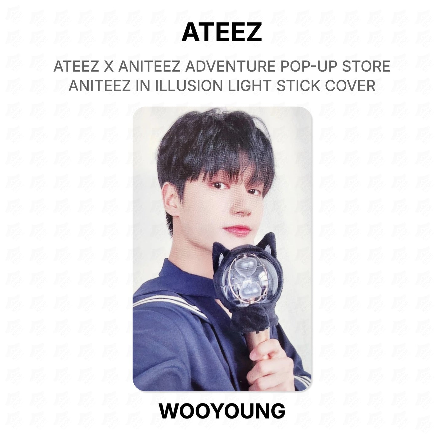 ATEEZ X ANITEEZ ADVENTURE POP-UP STORE ANITEEZ IN ILLUSION LIGHT STICK COVER Official Photocard