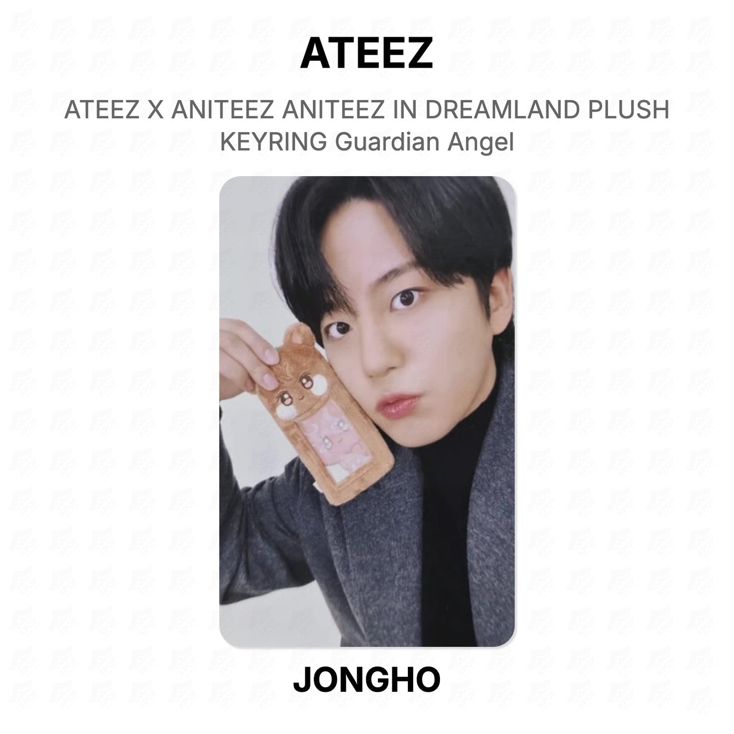 ATEEZ X ANITEEZ ANITEEZ IN DREAMLAND PLUSH KEYRING Guardian Angel Official Photocard