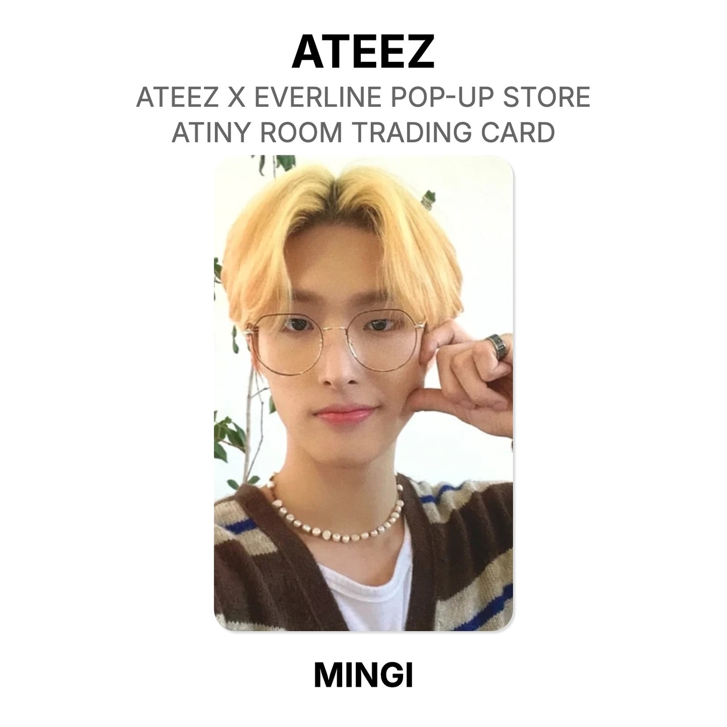 ATEEZ X EVERLINE POP-UP STORE ATINY ROOM TRADING CARD photocard oficial