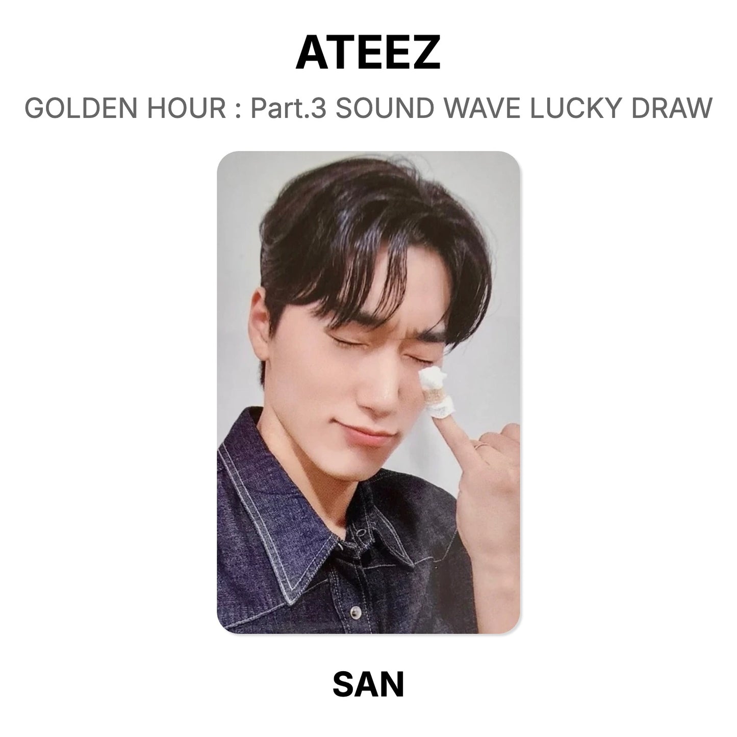 ATEEZ GOLDEN HOUR : Part.3 SOUND WAVE LUCKY DRAW oficjalna Photocard