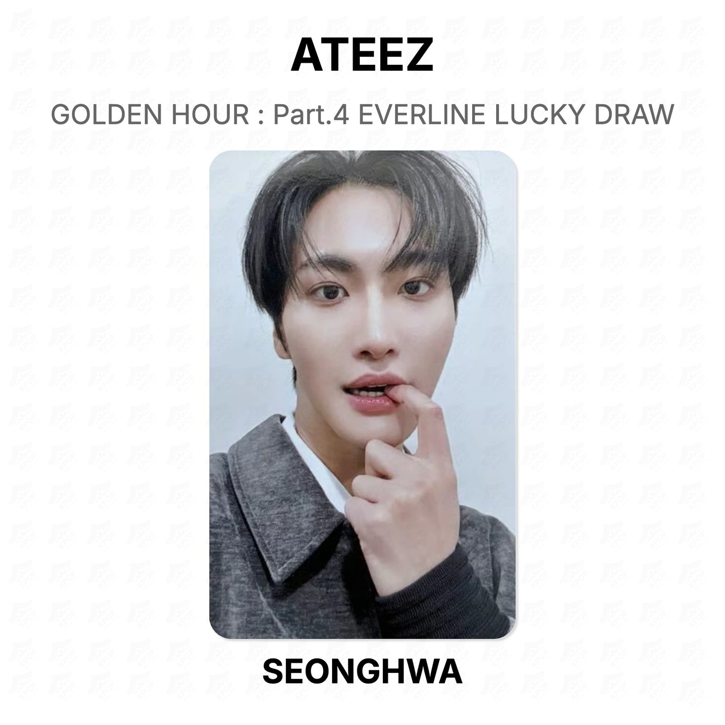 ATEEZ GOLDEN HOUR : Part.4 EVERLINE LUCKY DRAW Official Photocard