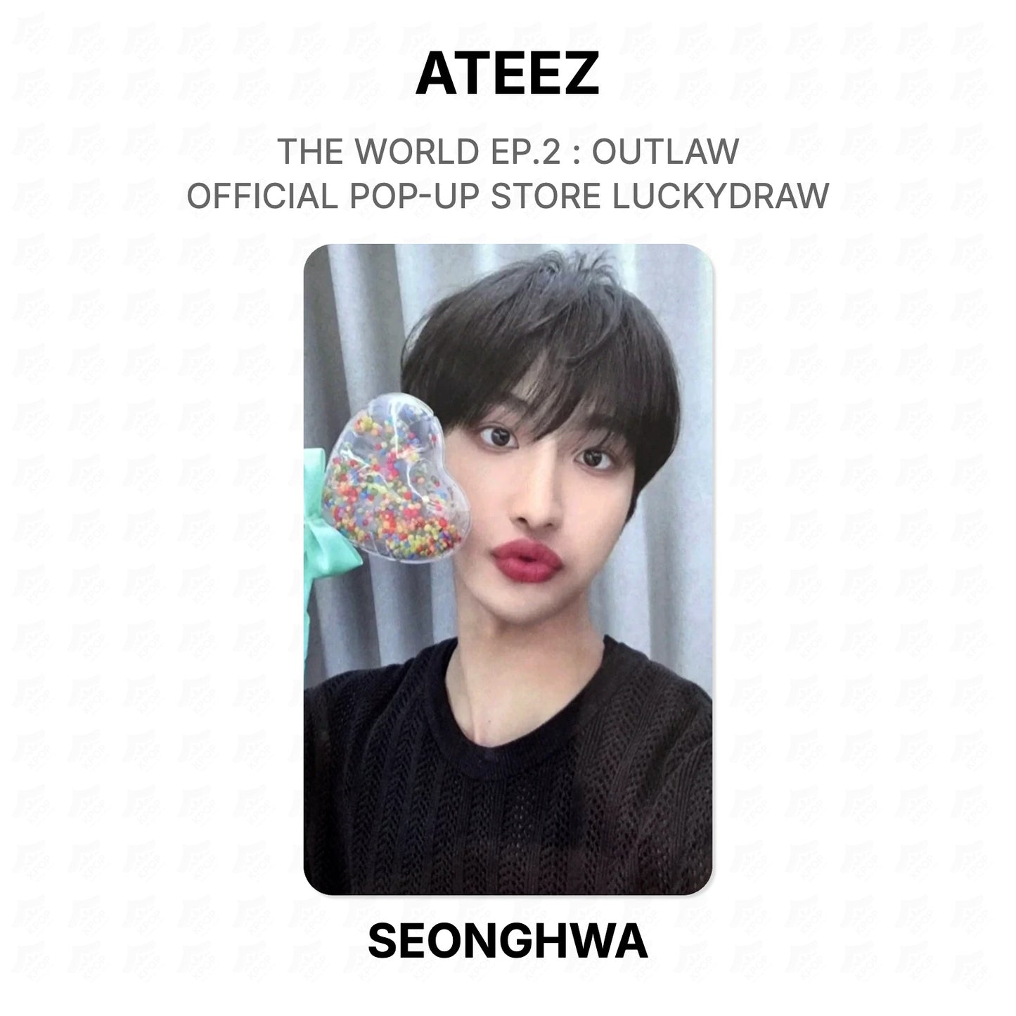 ATEEZ THE WORLD EP.2 : OUTLAW OFFICIAL POP-UP STORE LUCKYDRAW Official Photocard