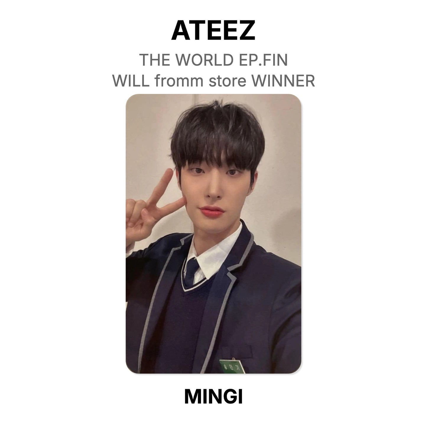 ATEEZ THE WORLD EP.FIN : WILL fromm store WINNER Official Photocard