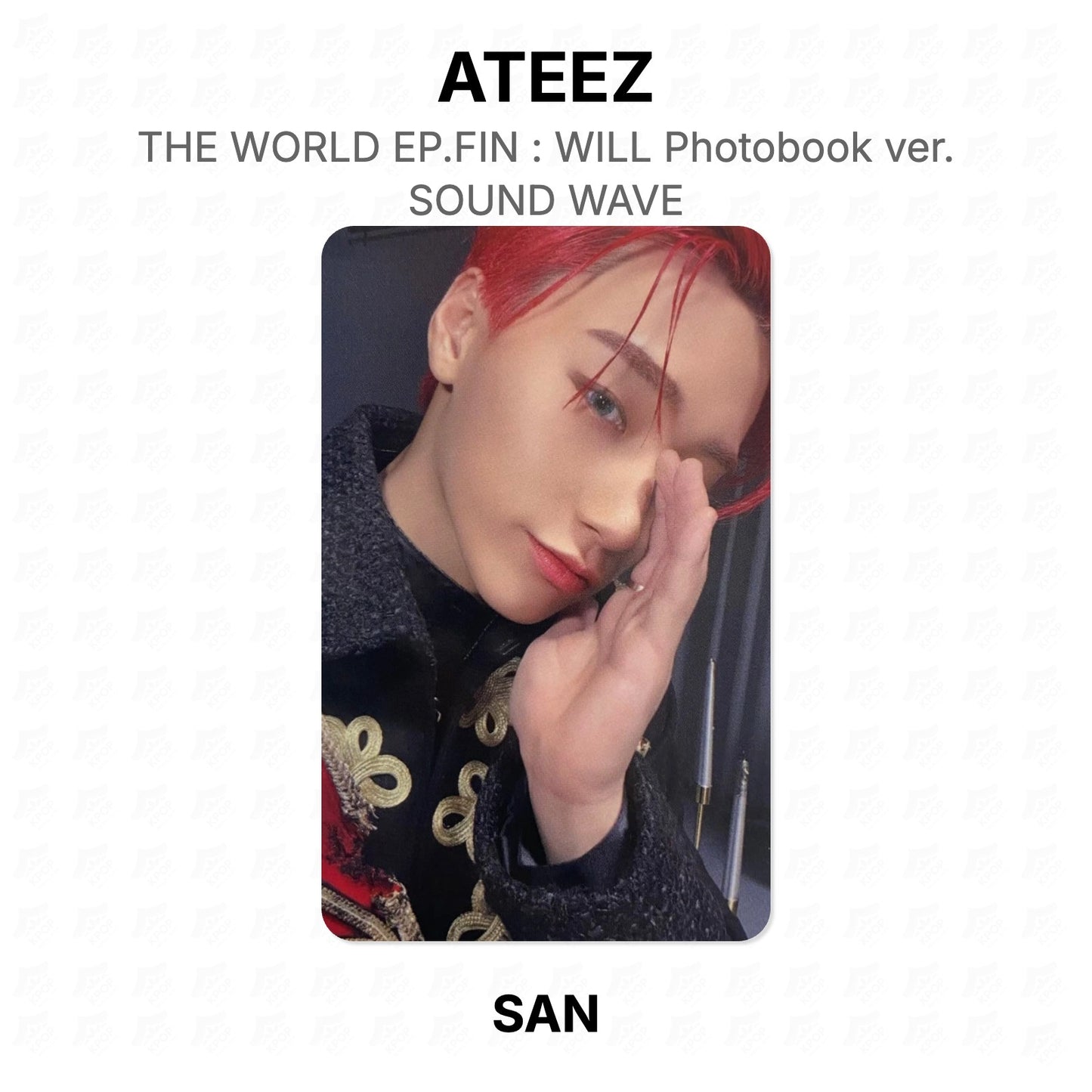ATEEZ THE WORLD EP.FIN : WILL Photobook ver. SOUND WAVE Official Photocard