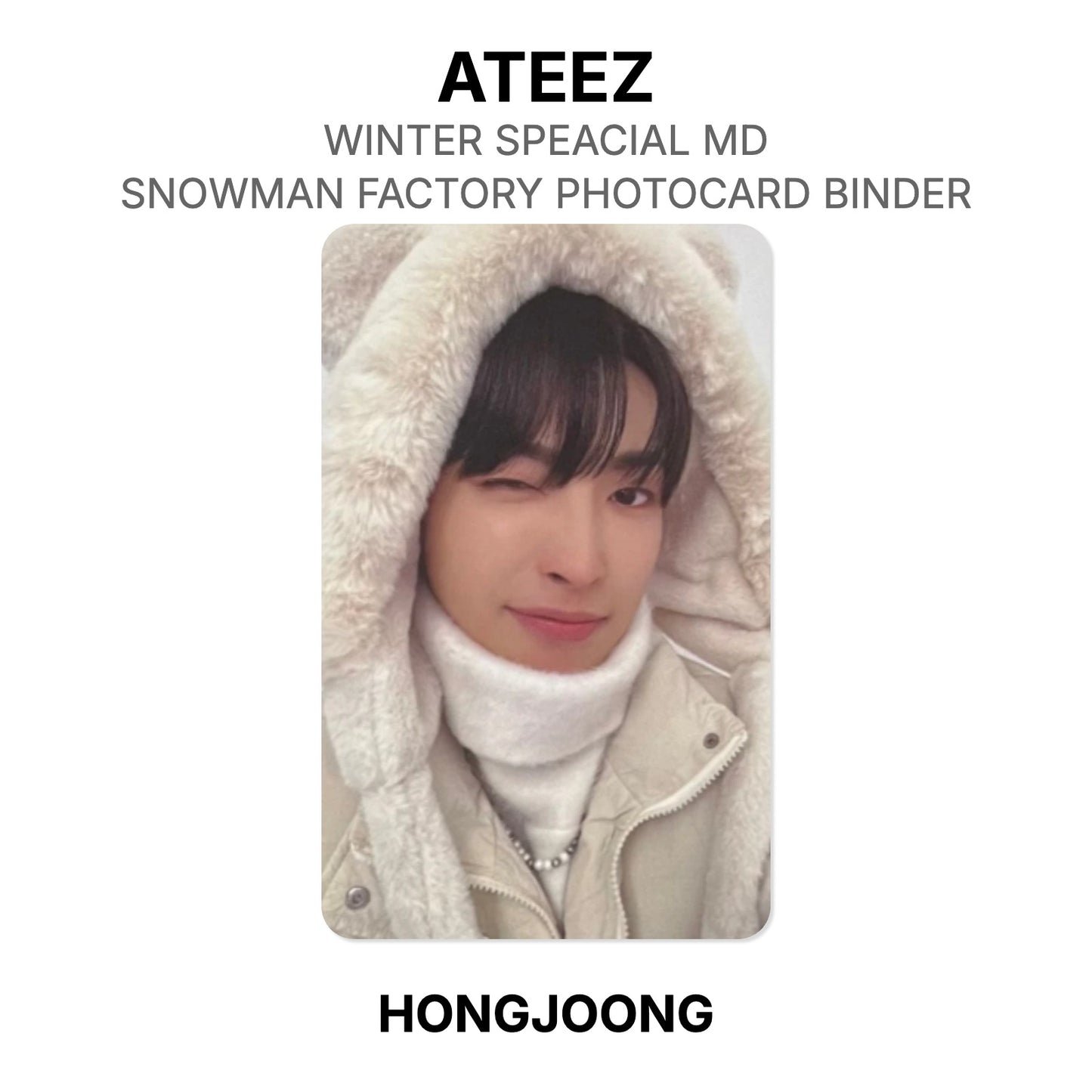 ATEEZ WINTER SPEACIAL MD : SNOWMAN FACTORY PHOTOCARD BINDER photocard oficial