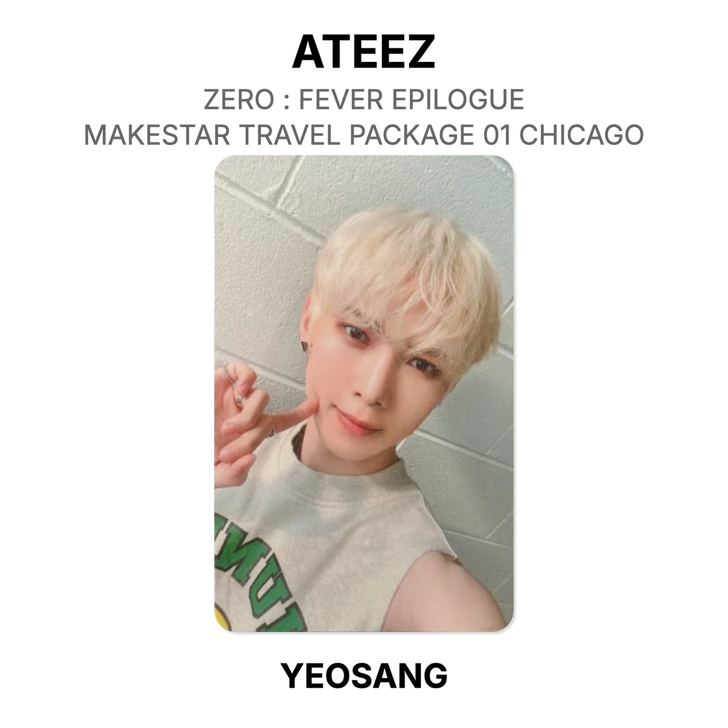 ATEEZ ZERO : FEVER EPILOGUE MAKESTAR TRAVEL PACKAGE 01 CHICAGO Official Photocard
