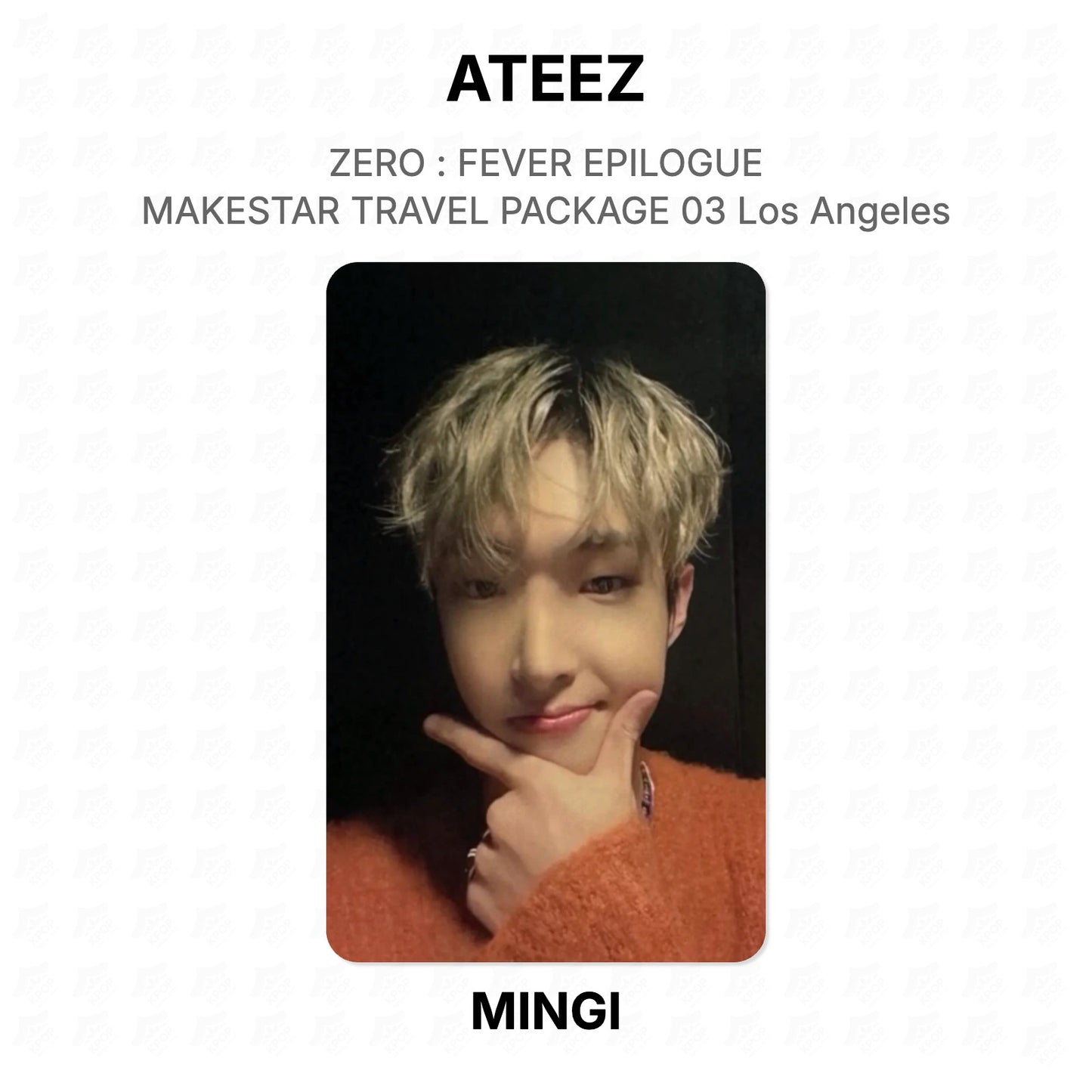 ATEEZ ZERO : FEVER EPILOGUE MAKESTAR TRAVEL PACKAGE 03 Los Angeles Official Photocard
