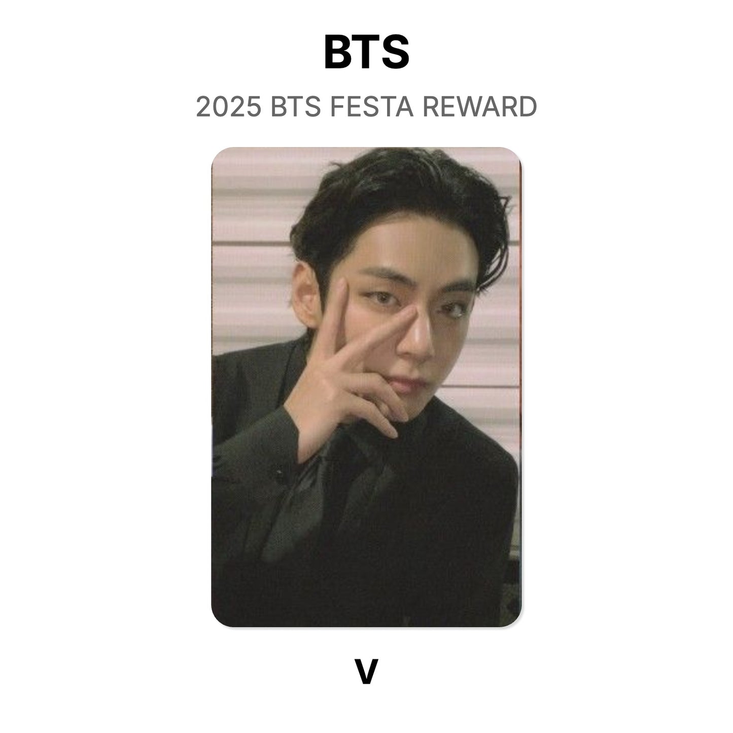 BTS 2025 BTS FESTA REWARD Official Photocard