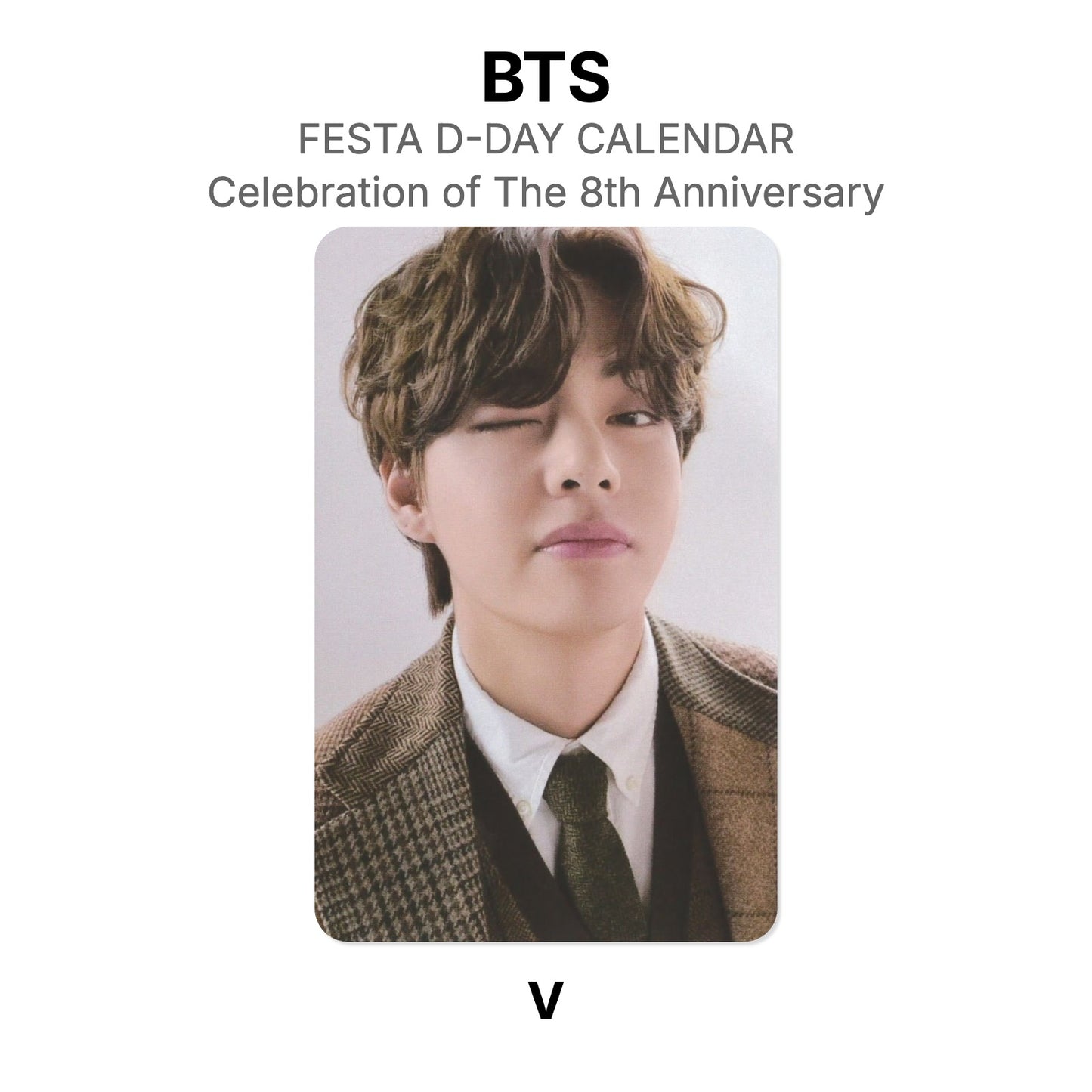 BTS FESTA D-DAY CALENDAR : Celebration of The 8th Anniversary photocard oficial