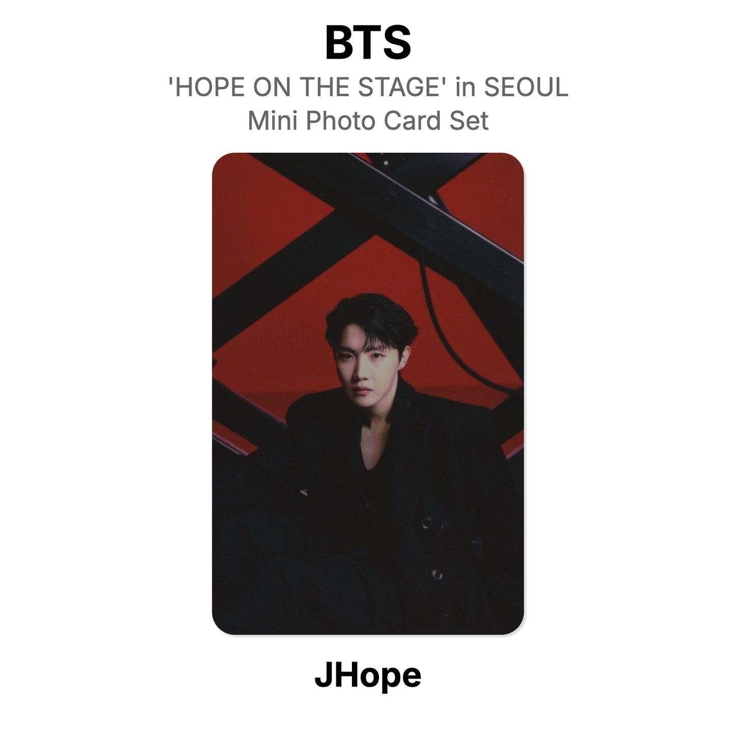 BTS j-hope Tour 'HOPE ON THE STAGE' in SEOUL Mini Photo Card Set Official Photocard