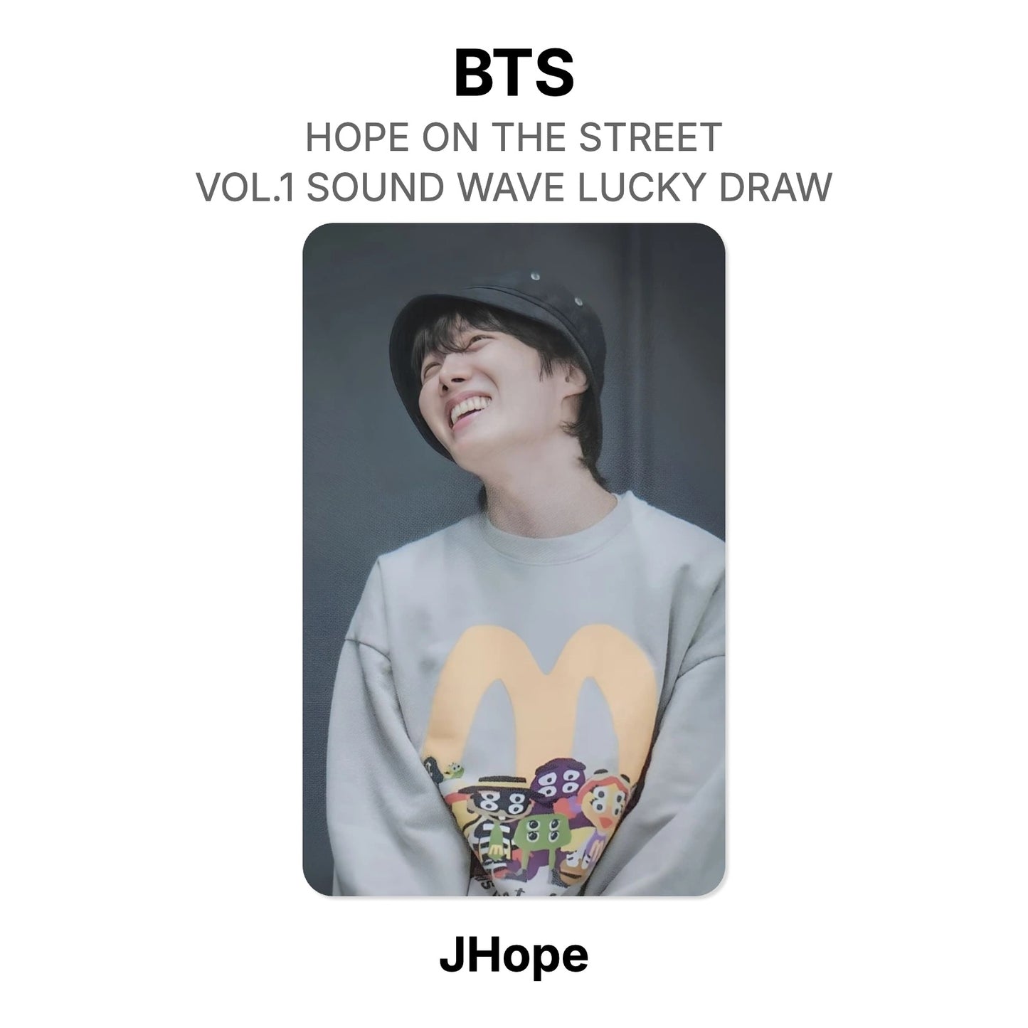 BTS HOPE ON THE STREET VOL.1 SOUND WAVE LUCKY DRAW Official Photocard
