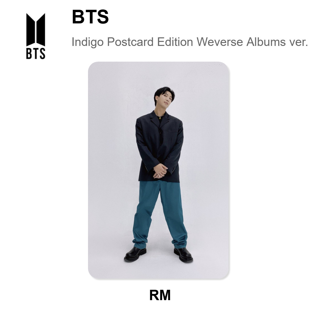BTS Indigo Postcard Edition Weverse Albums ver. oficjalna Photocard