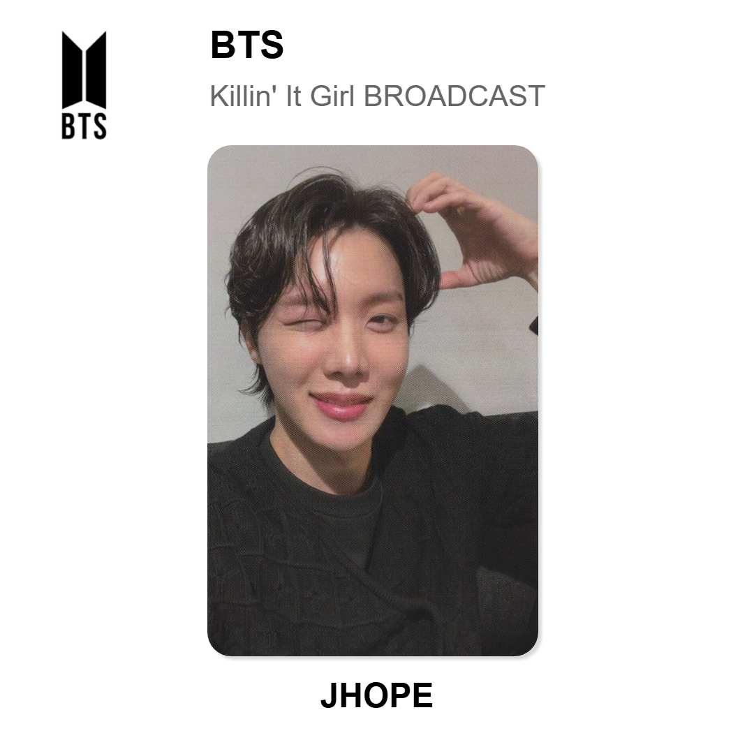 BTS Killin' It Girl BROADCAST Official Photocard