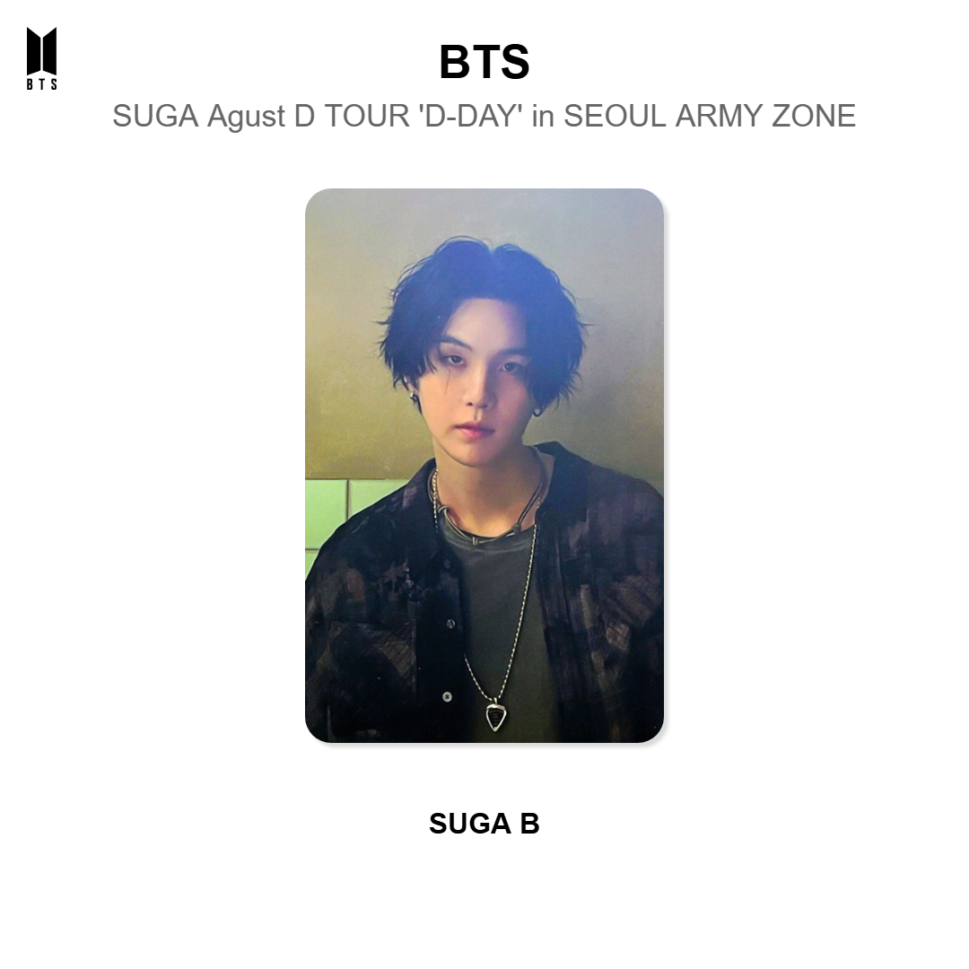 BTS SUGA | Agust D TOUR 'D-DAY' in SEOUL ARMY ZONE photocard oficial