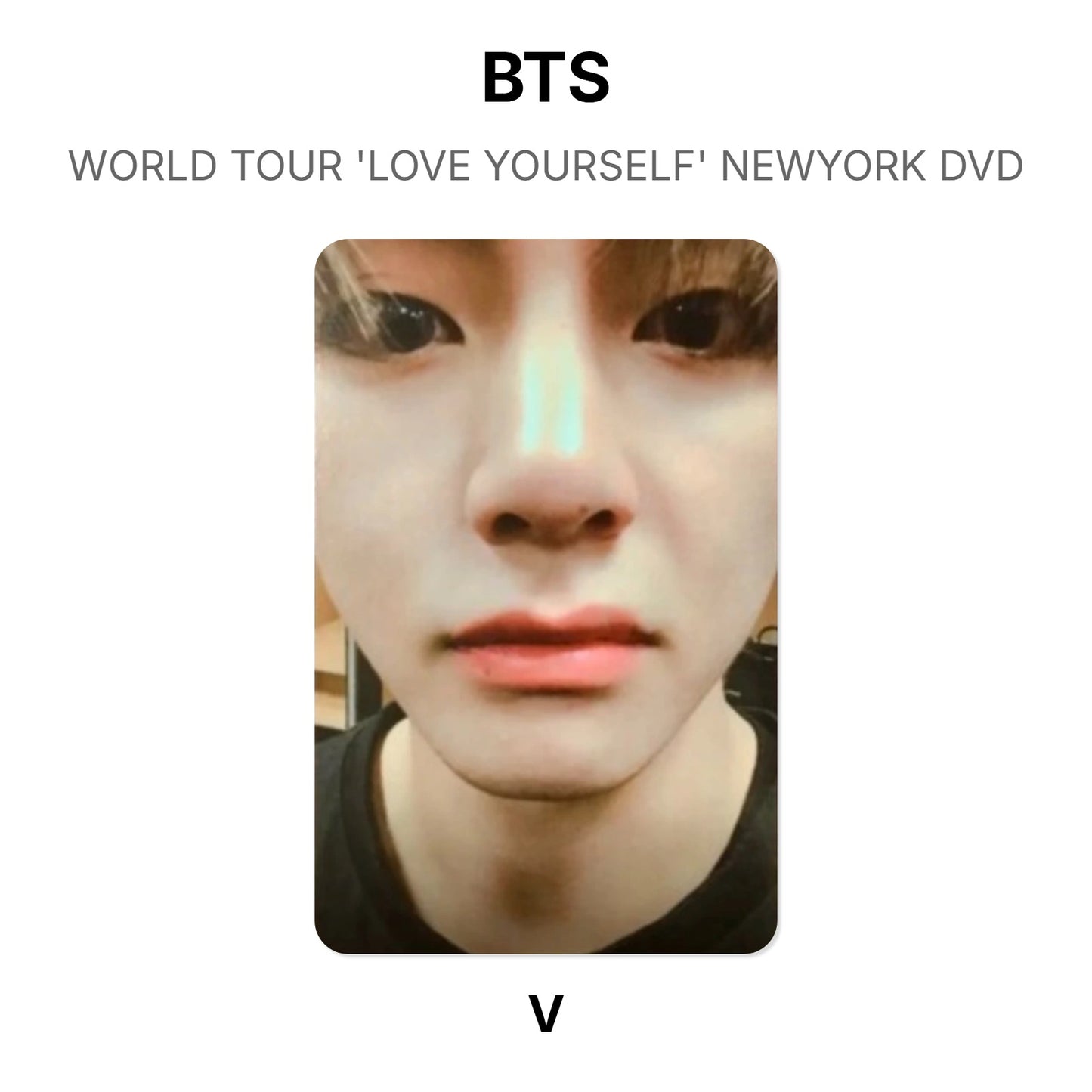 BTS WORLD TOUR 'LOVE YOURSELF' NEWYORK DVD photocard oficial