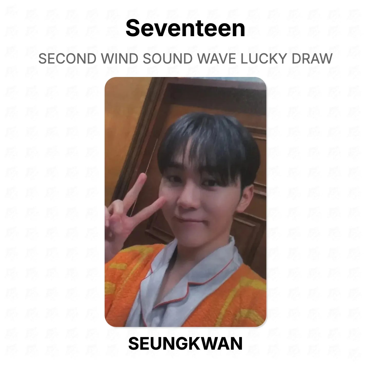 Seventeen SECOND WIND SOUND WAVE LUCKY DRAW Official Photocard