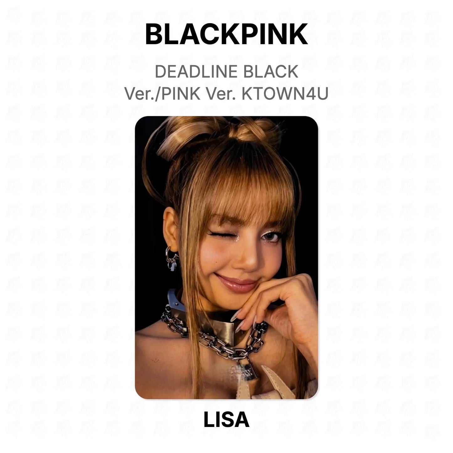 BLACKPINK DEADLINE BLACK Ver./PINK Ver. KTOWN4U Official Photocard