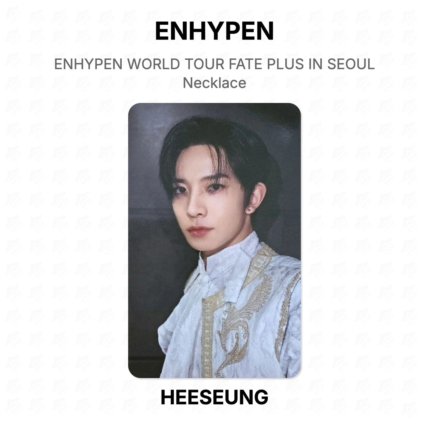 ENHYPEN WORLD TOUR FATE PLUS IN SEOUL Necklace Official Photocard