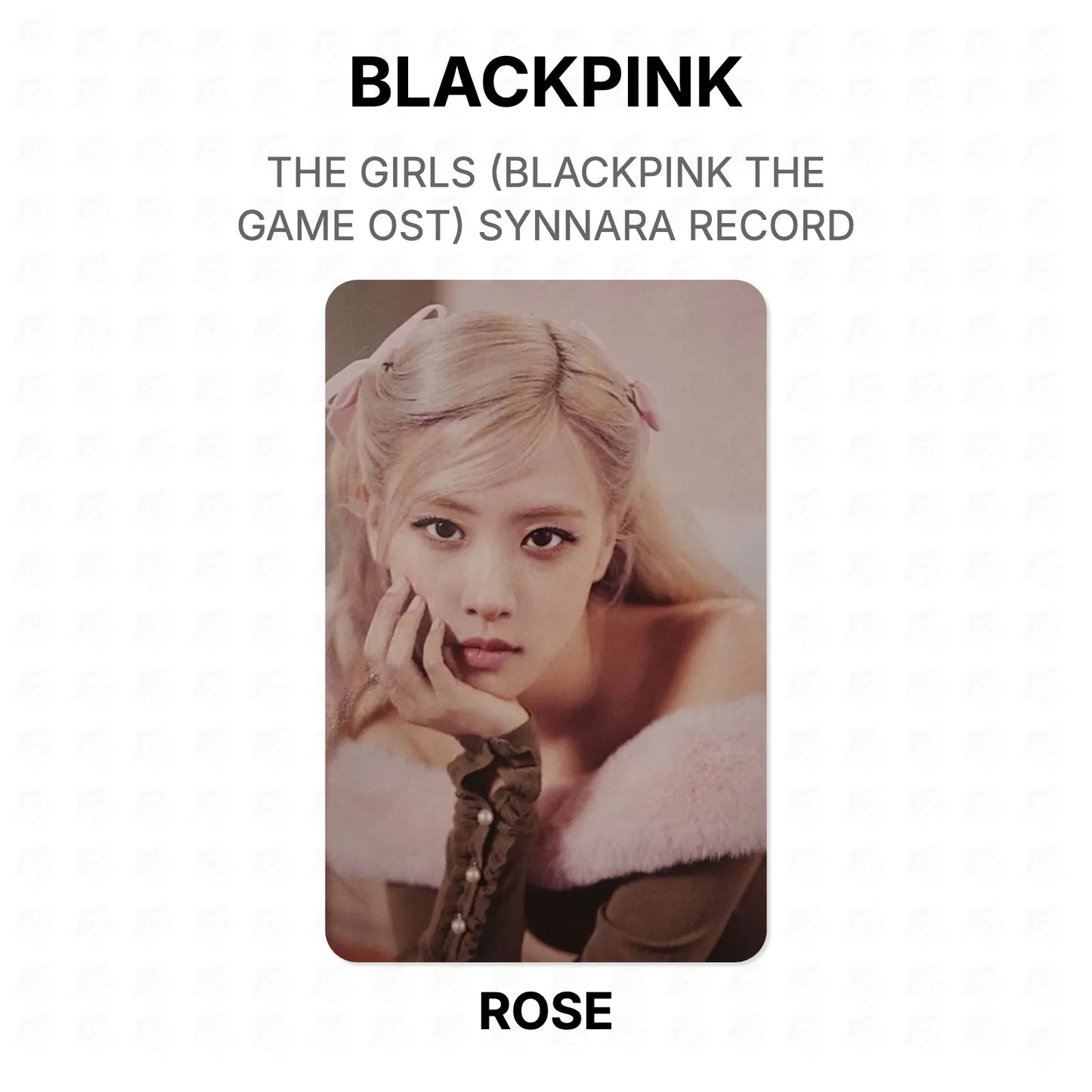 BLACKPINK THE GIRLS (BLACKPINK THE GAME OST) SYNNARA RECORD Official Photocard