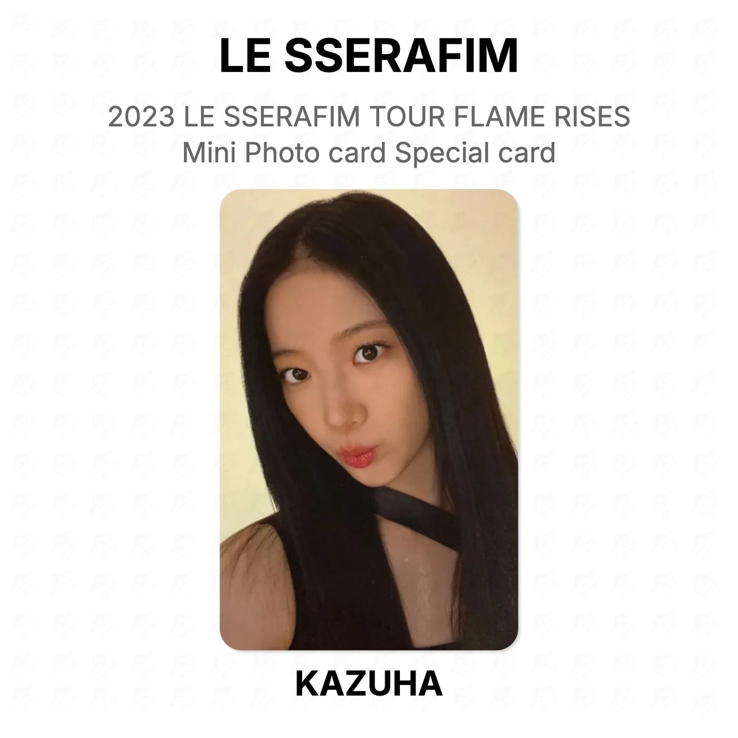 LE SSERAFIM 2023 LE SSERAFIM TOUR FLAME RISES Mini Photo card Special card Official Photocard