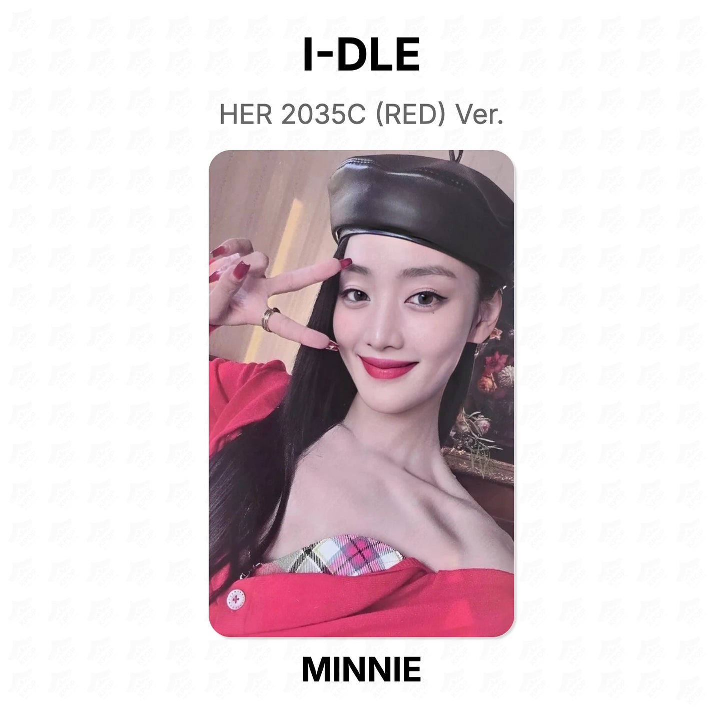 I-DLE HER 2035C (RED) Ver. Official Photocard