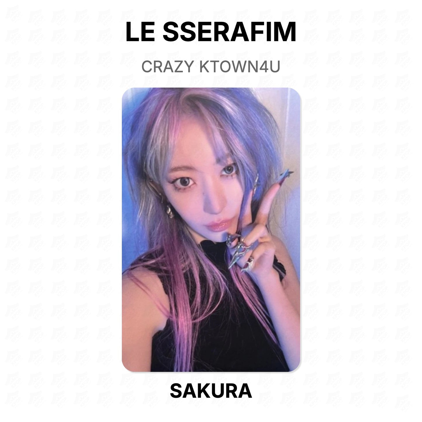 LE SSERAFIM CRAZY KTOWN4U Official Photocard