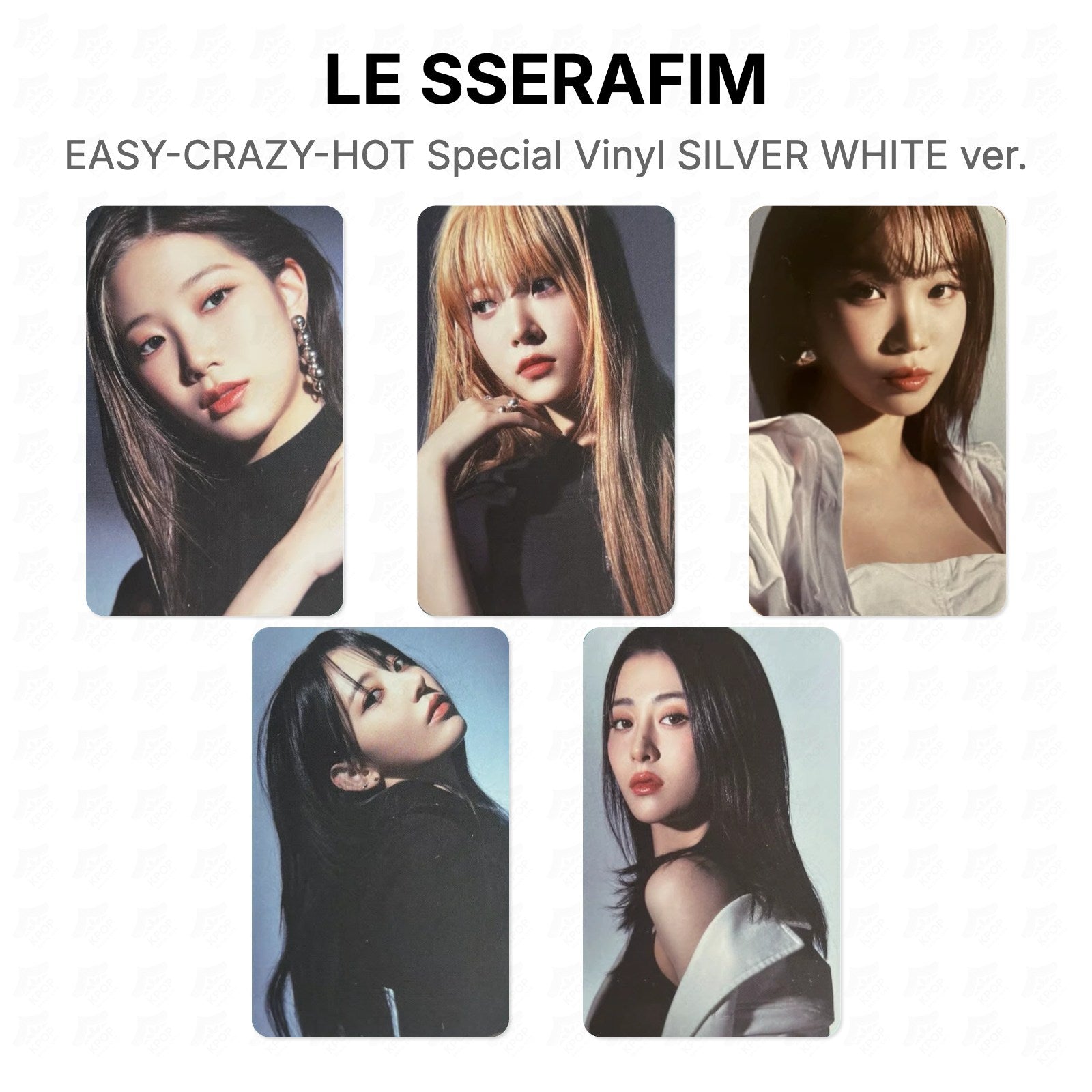 アナログ盤 LE SSERAFIM Easy Crazy Hot ルセラ トレカ LE SSERAFIM EASY-CRAZY-HOT Special Vinyl SILVER WHITE ver