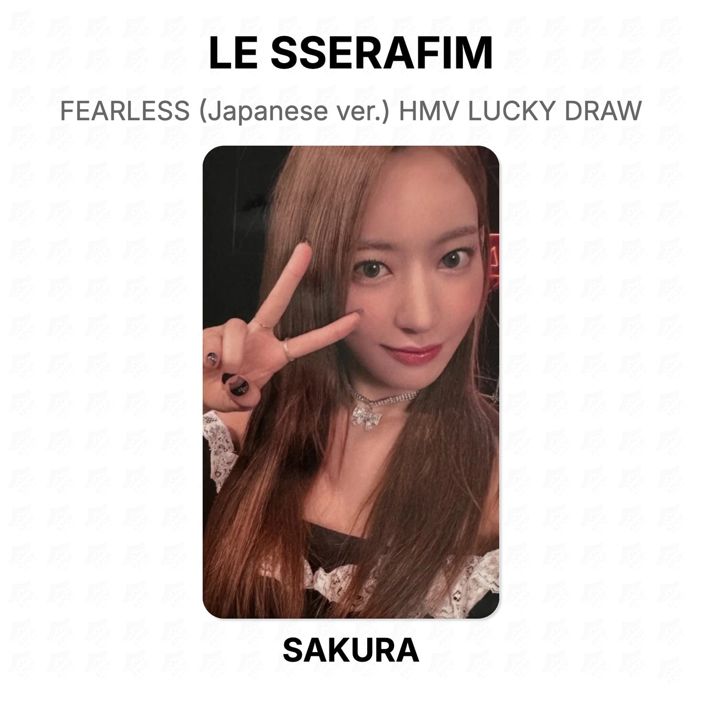 LE SSERAFIM FEARLESS (Japanese ver.) HMV LUCKY DRAW Official Photocard