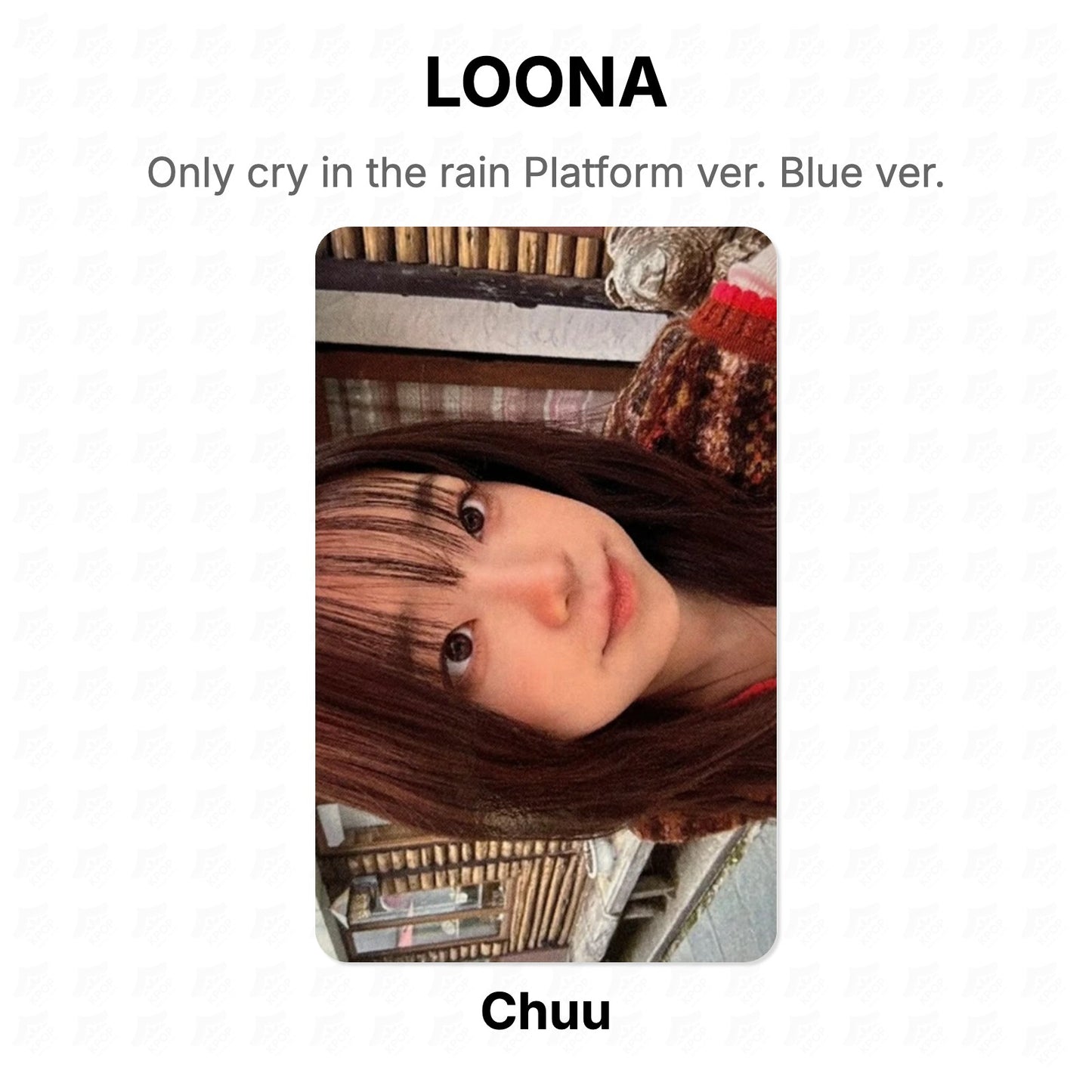 LOONA Only cry in the rain Platform ver. Blue ver. Official Photocard