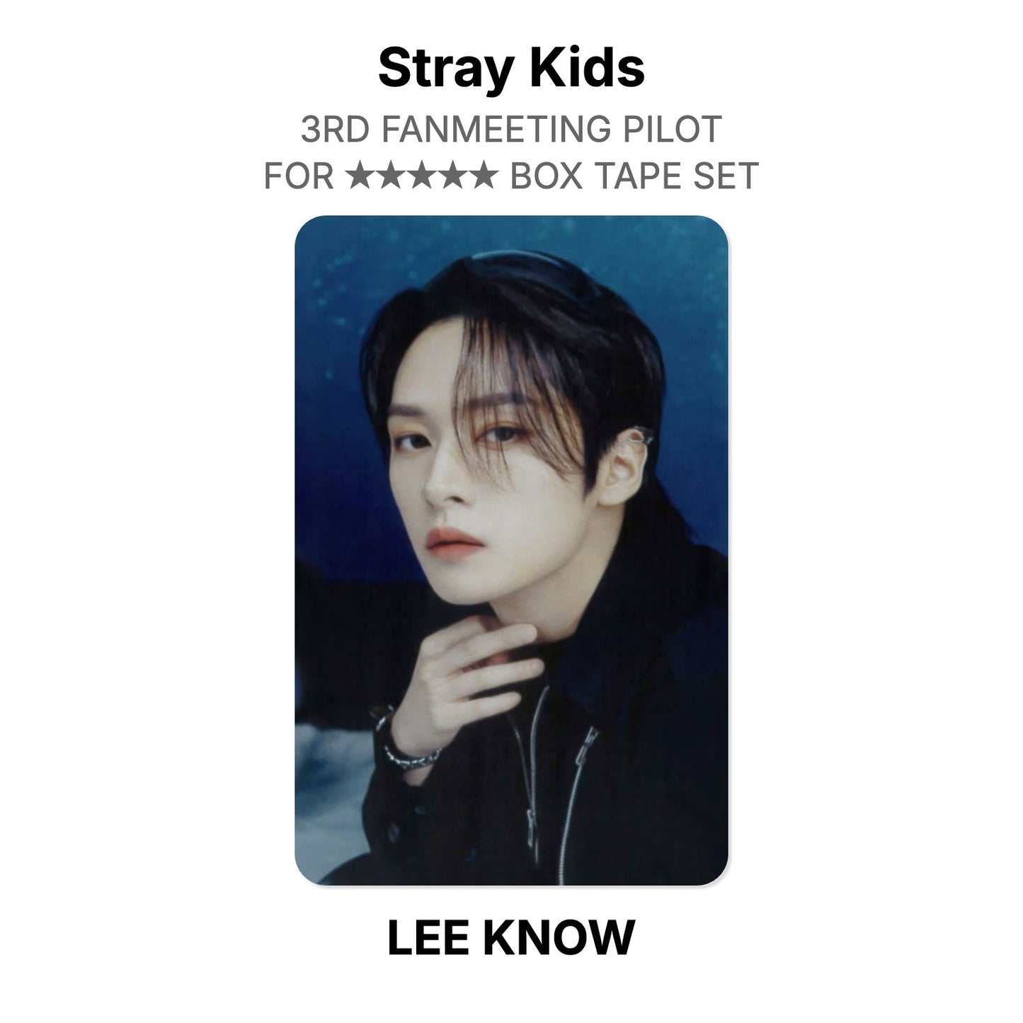 Stray Kids 3RD FANMEETING PILOT : FOR 5-STAR BOX TAPE SET photocard ufficiale
