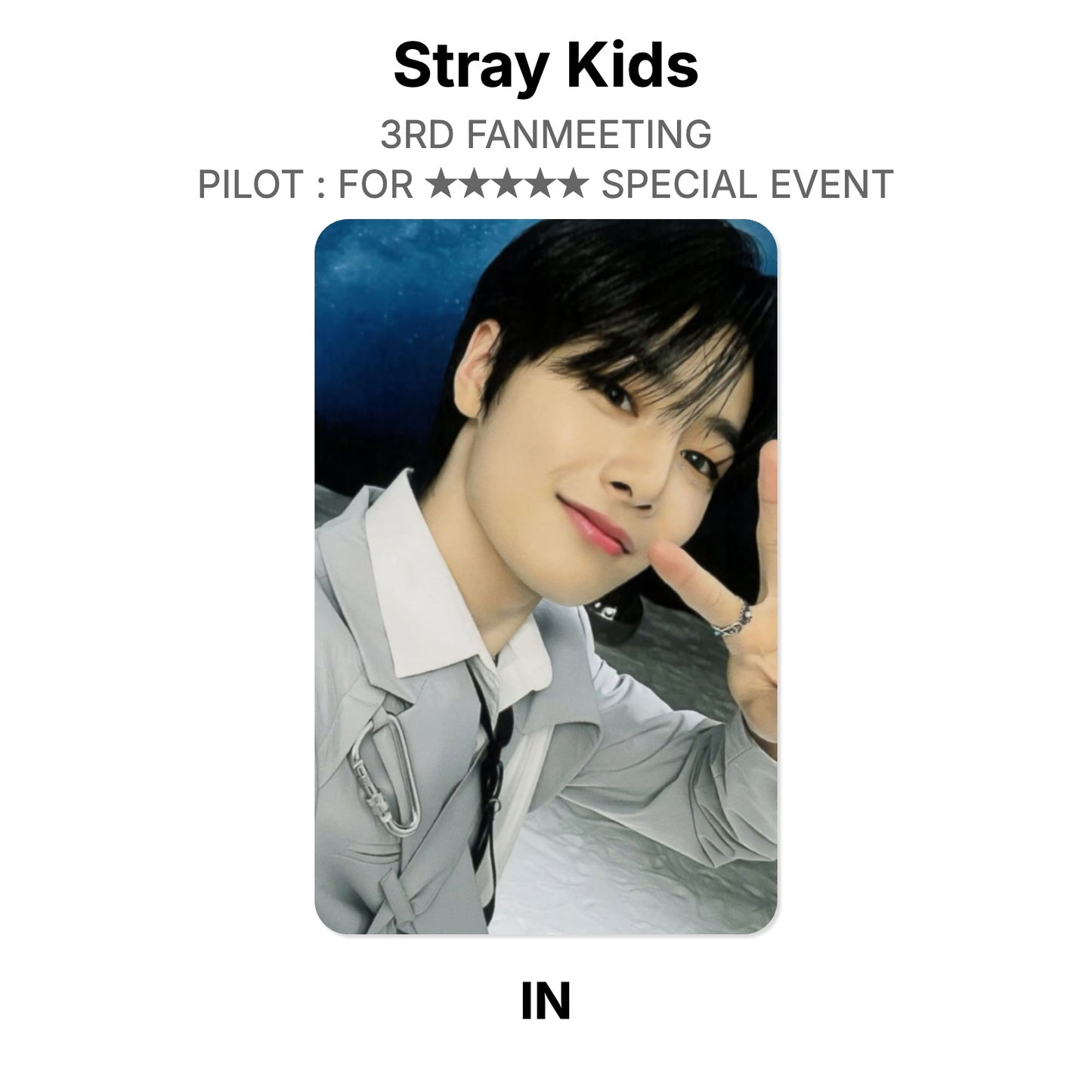 Stray Kids 3RD FANMEETING PILOT : FOR 5-STAR SPECIAL EVENT photocard resmi