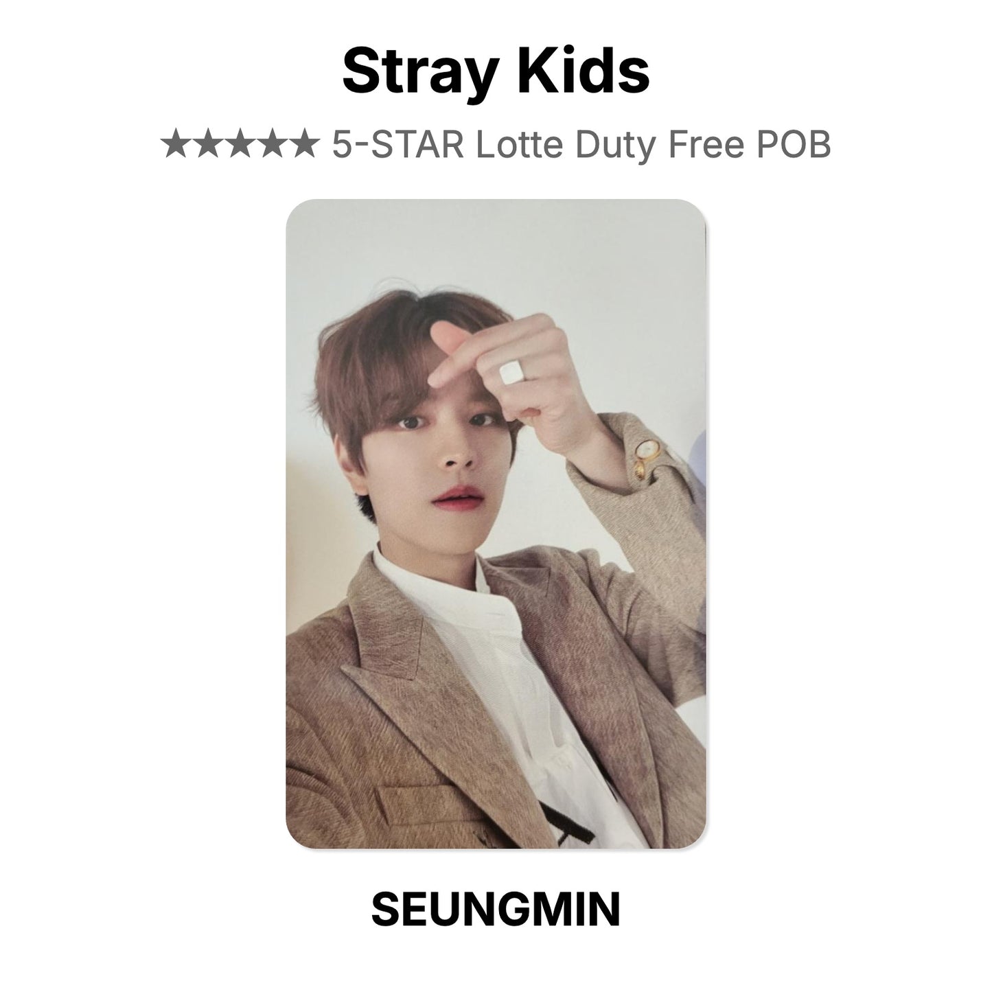 Stray Kids 5-STAR Lotte Duty Free POB photocard oficial