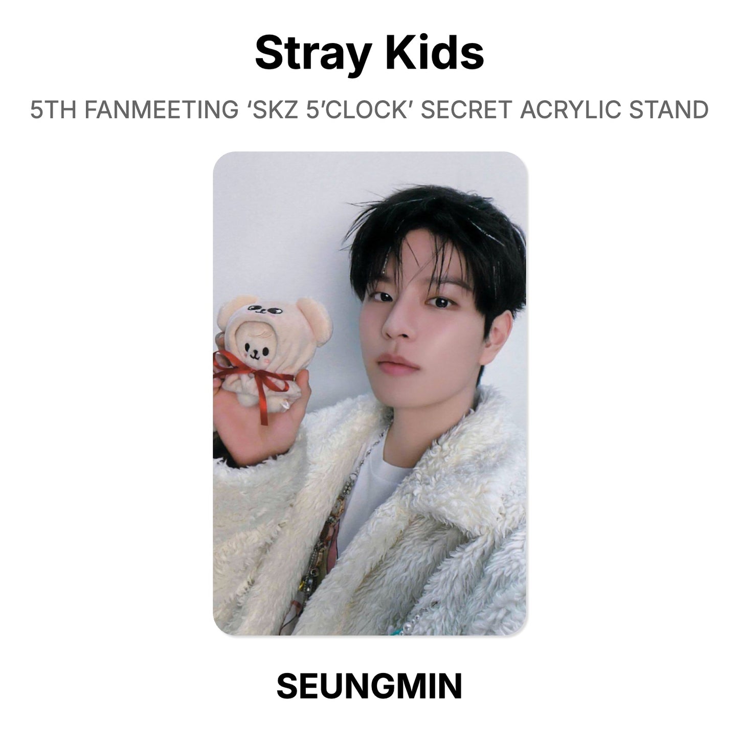 Stray Kids 5TH FANMEETING ‘SKZ 5’CLOCK’ SECRET ACRYLIC STAND photocard oficial